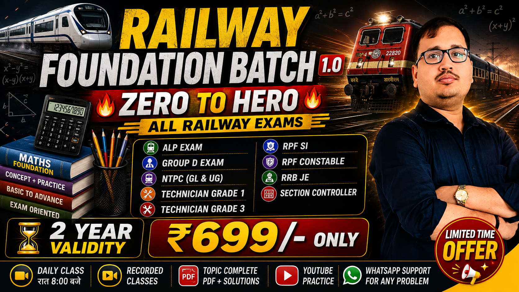 🚂 RAILWAY MATHS FOUNDATION BATCH 1.0
