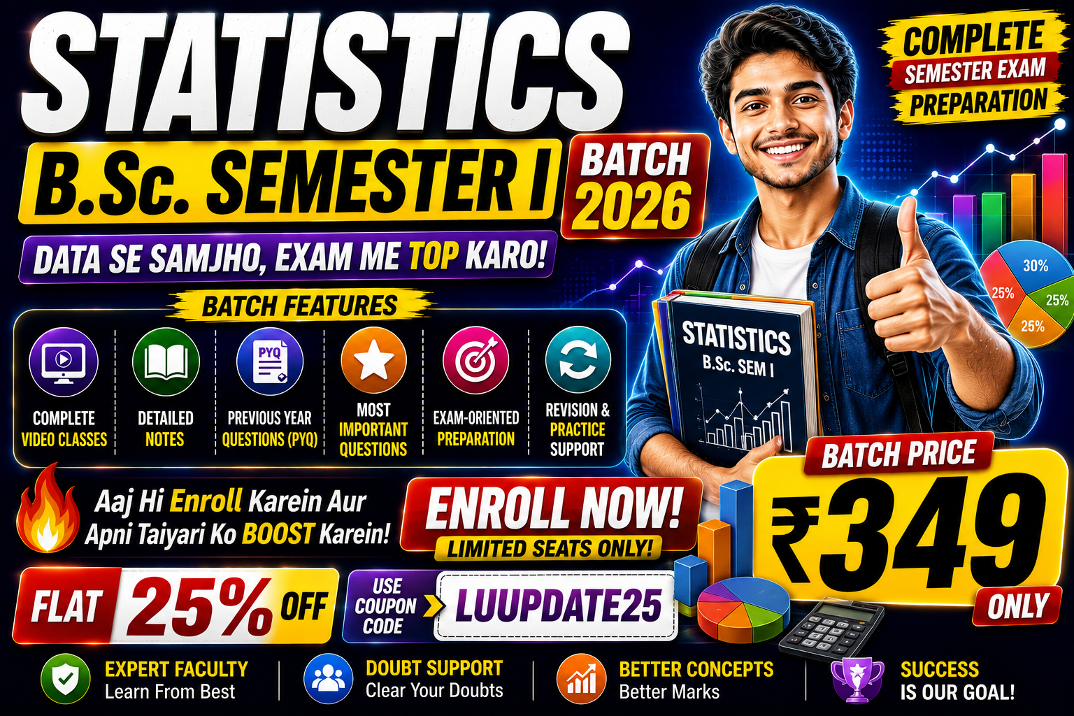 Statistics BSC SEM I 2026
