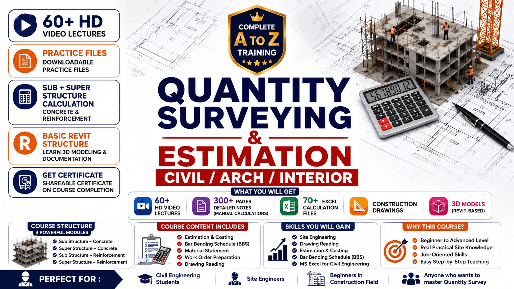 Quantity Survey & Estimation Course
