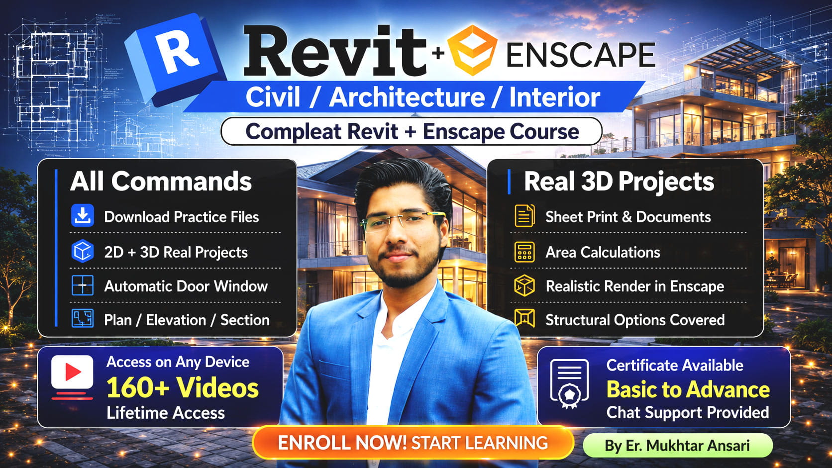 REVIT Complete Course with ENSCAPE Rendering