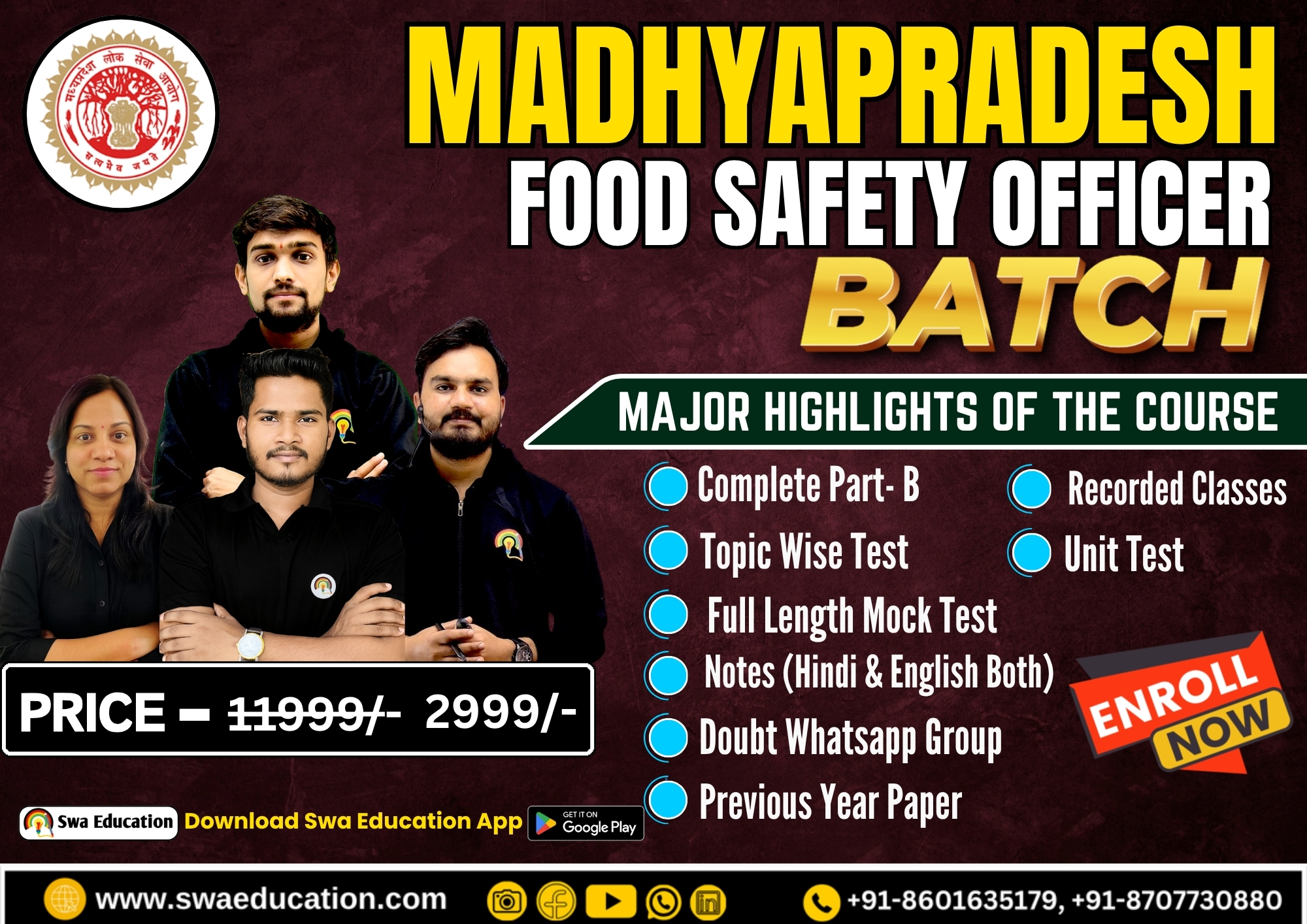 MPPSC FSO (MADHYA PRADESH FSO) BATCH