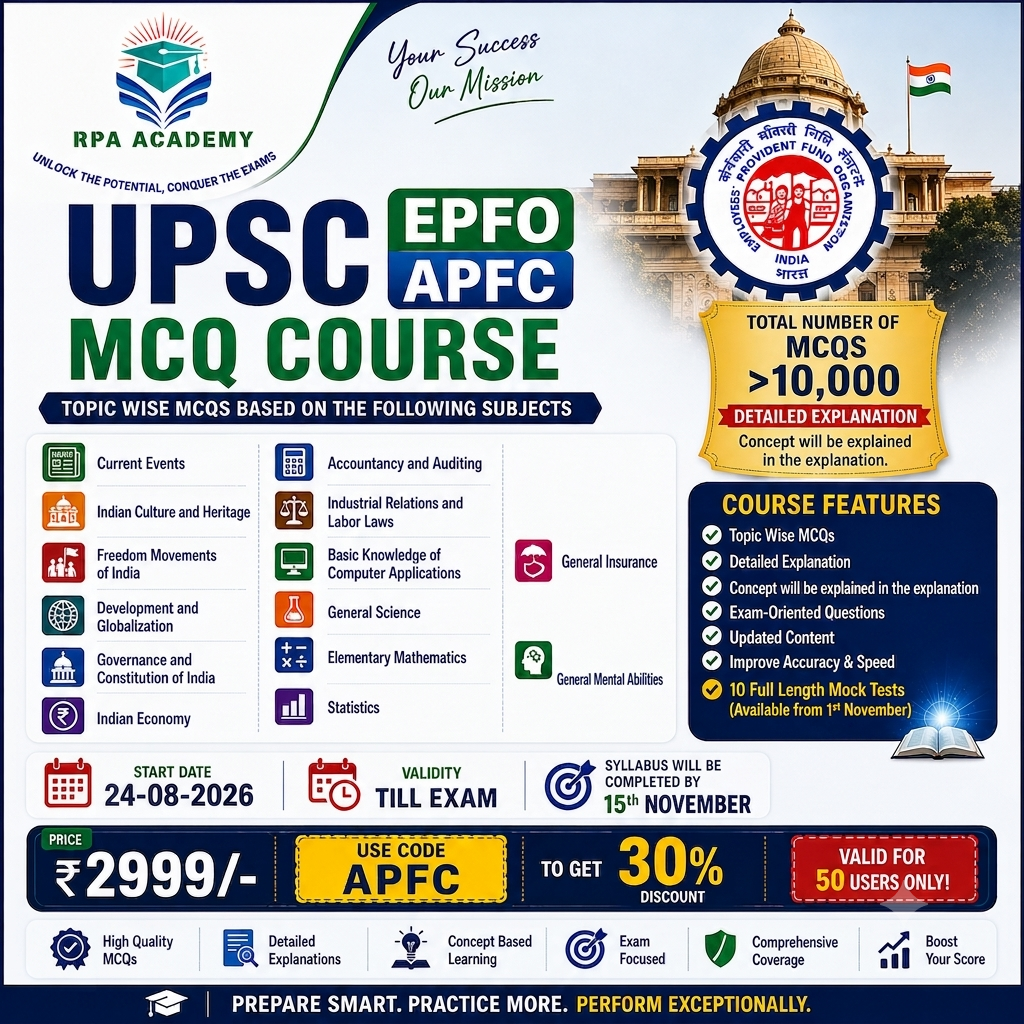 UPSC APFC MCQ COURSE