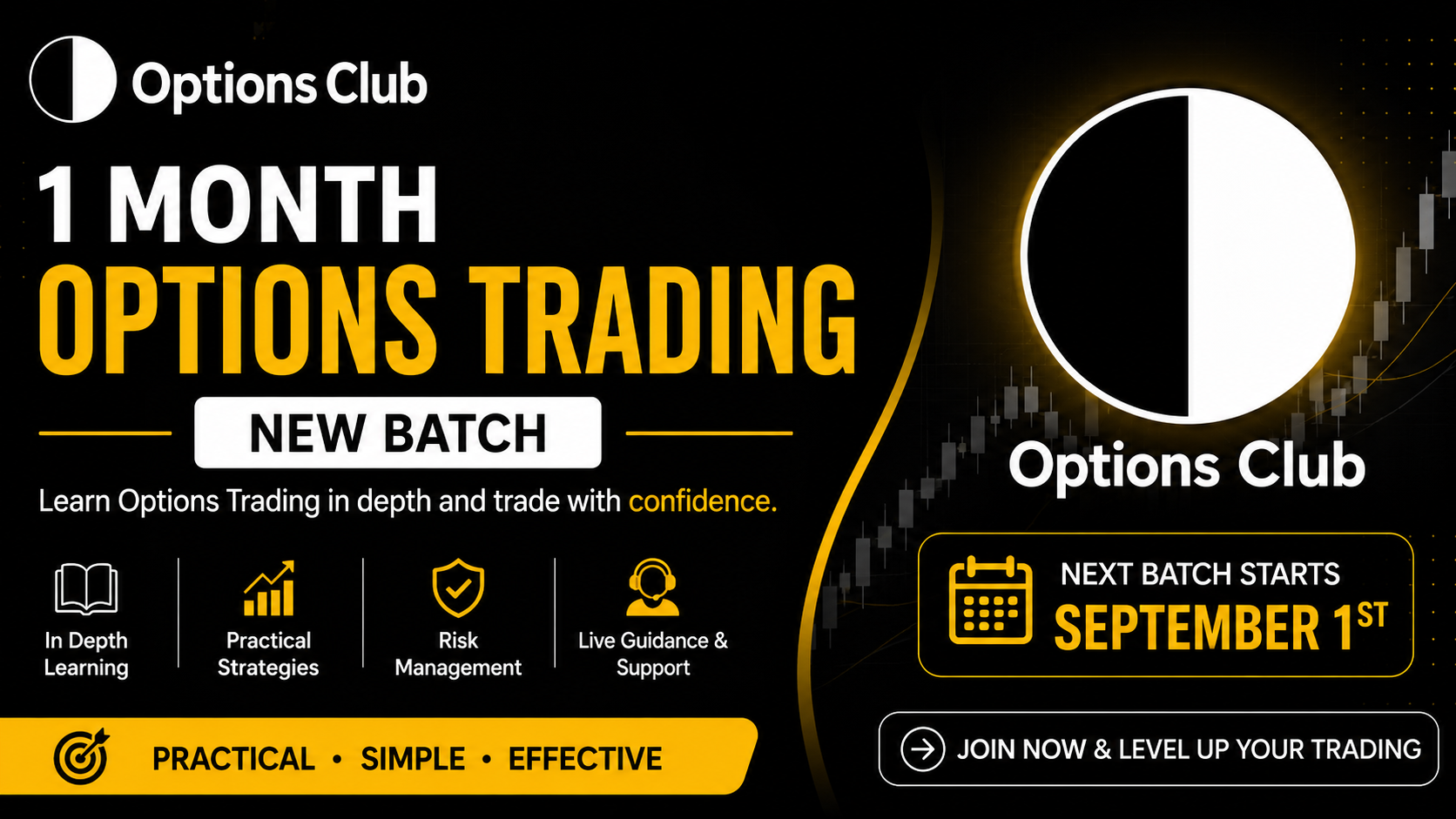 1 Month Options Trading – New Batch