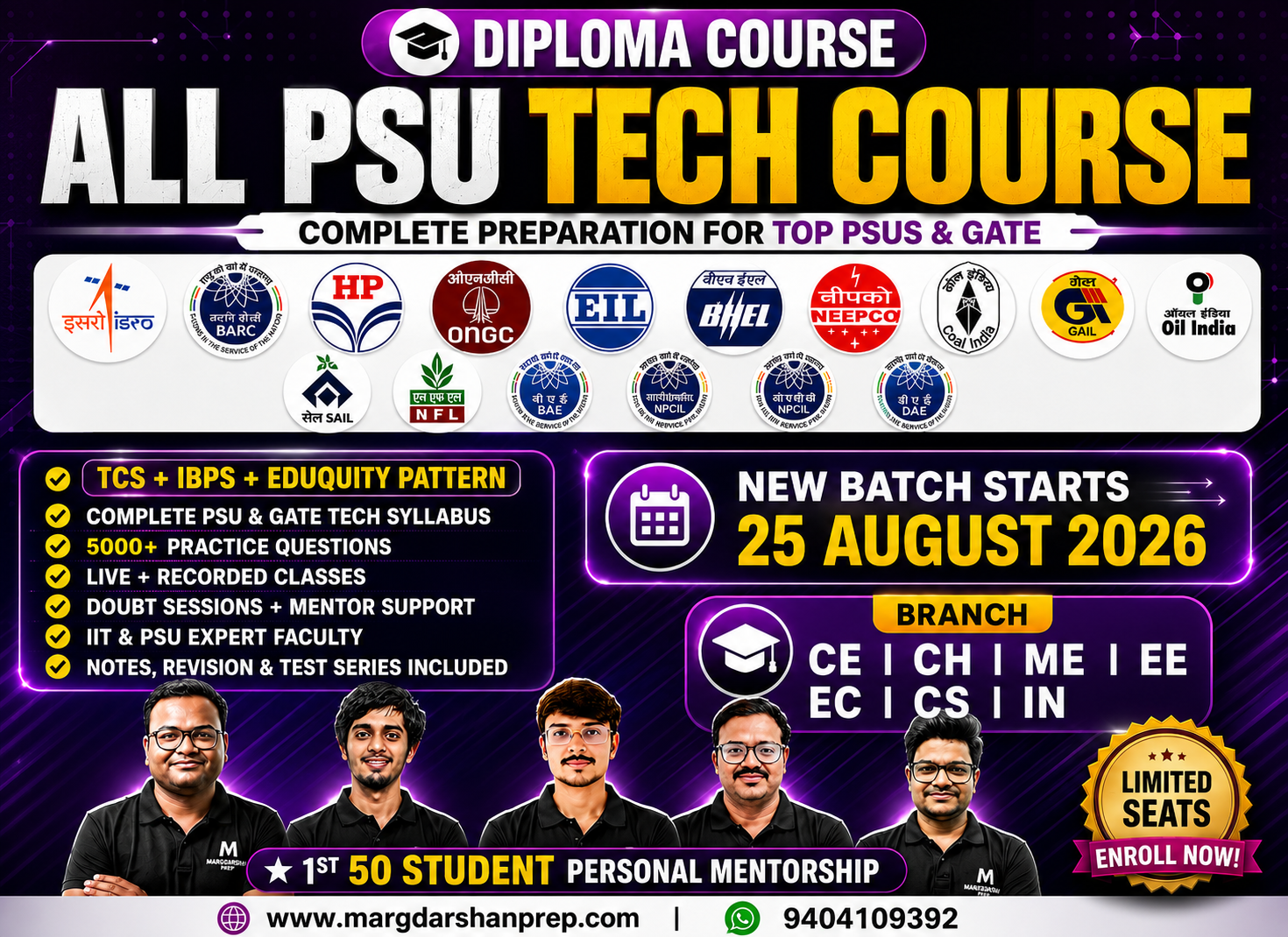 Diploma ALL PSU Exam Technical Course (TCS + IBPS + Eduquity)