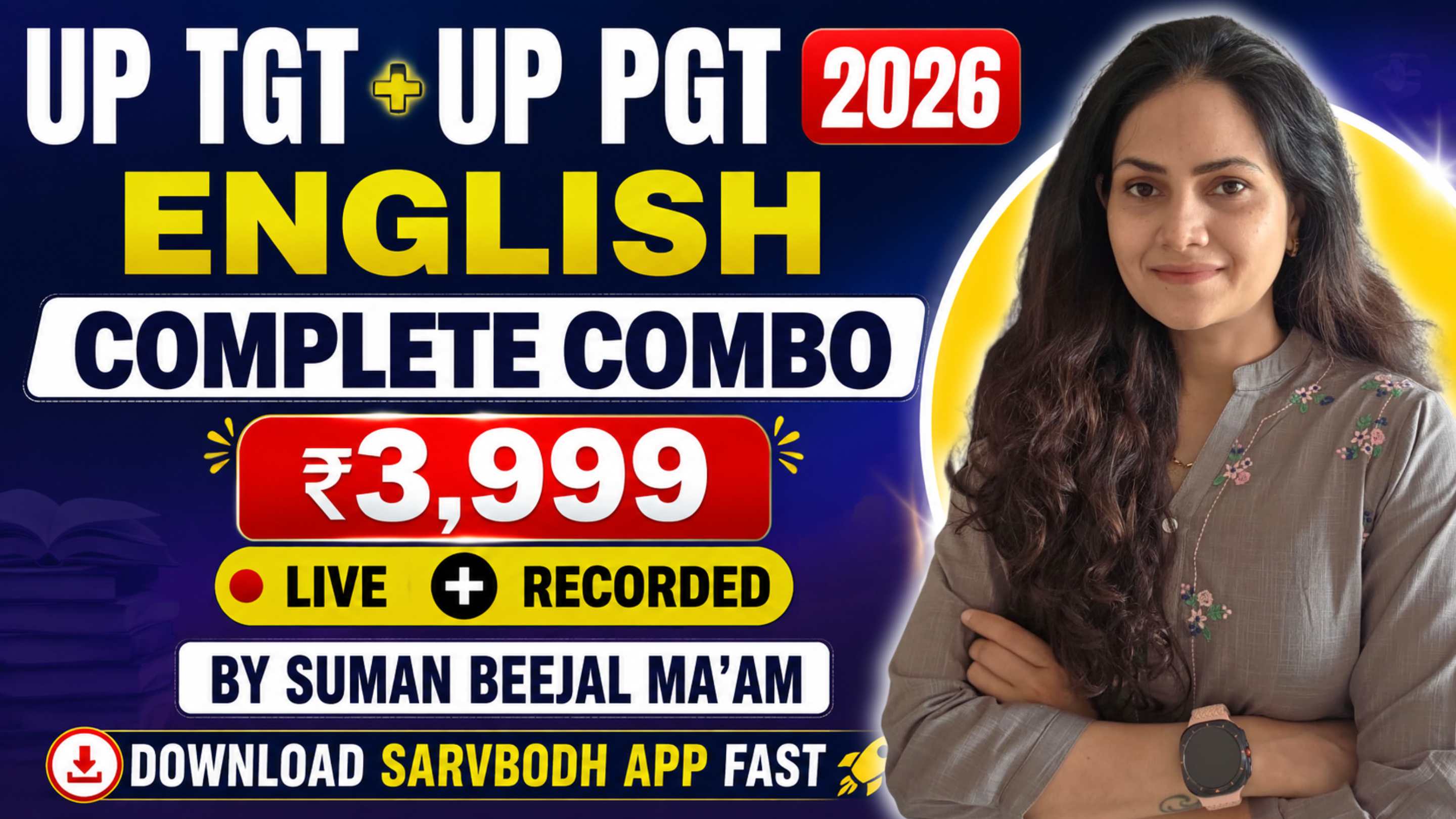 UP TGT + UP PGT English COMPLETE COMBO (LIVE+RECORDED)