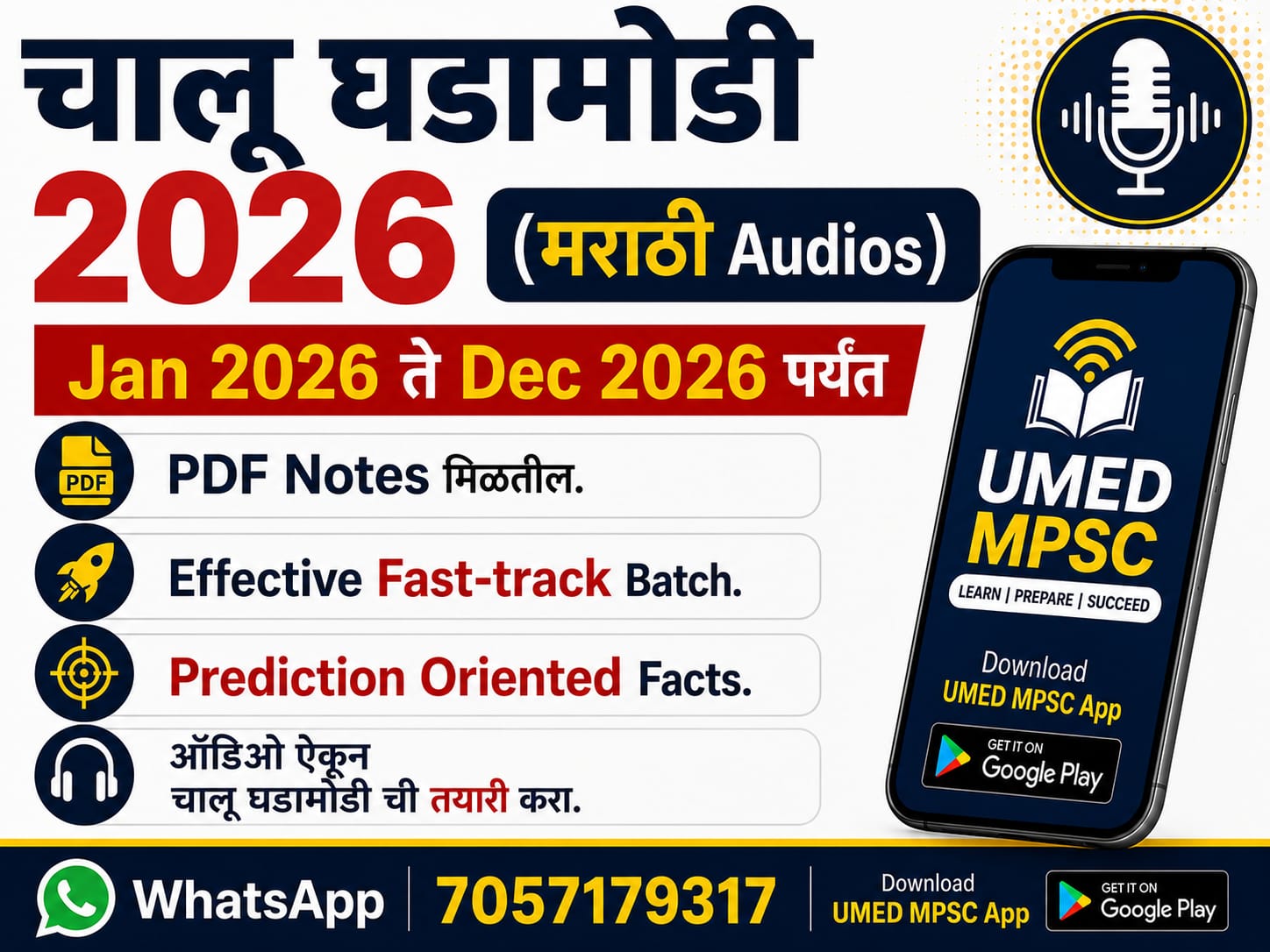चालू घडामोडी 2026 Audio Batch By चंद्रकांत पाटील