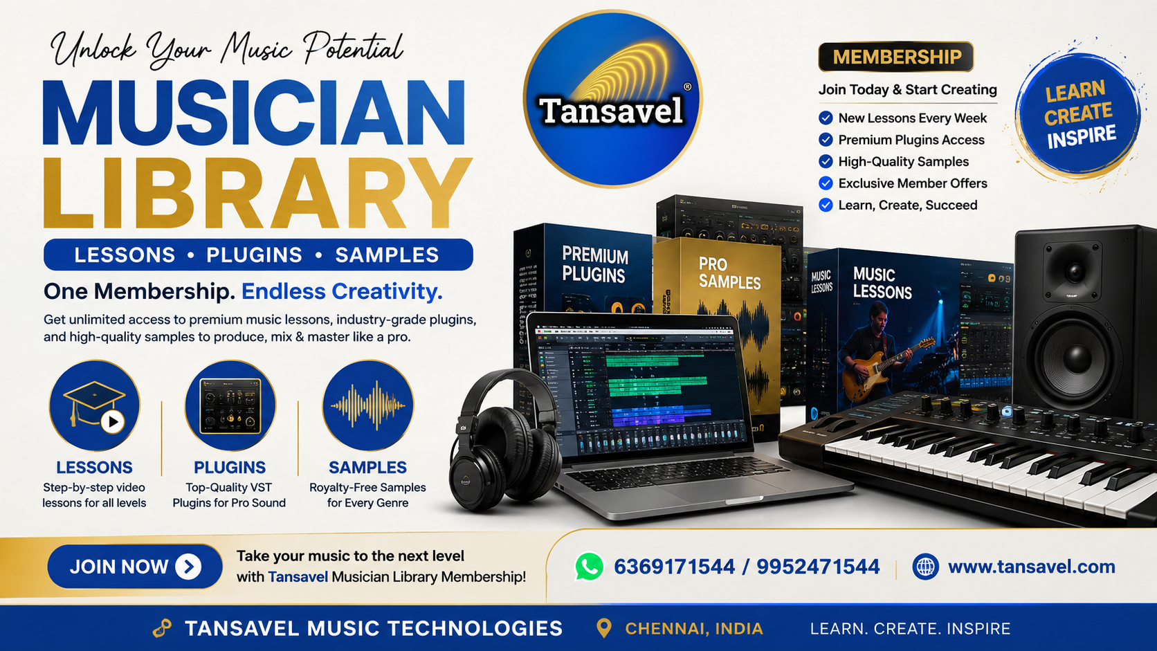 Tansavel Musician Library – Yearly Membership | Lessons • Plugins • Samples