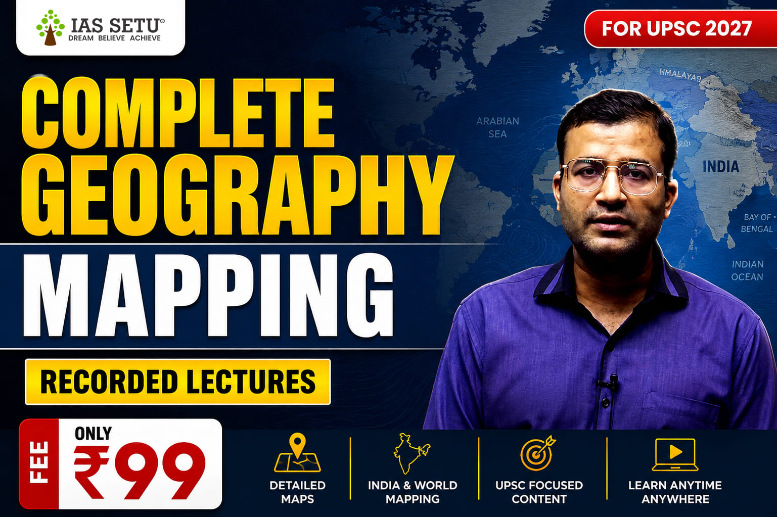 Complete Geography Mapping Course for UPSC 2027 (Recorded)