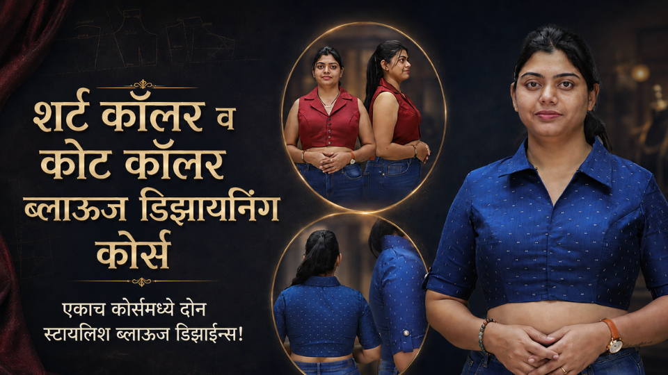 शर्ट कॉलर व कोट कॉलर ब्लाऊज डिझायनिंग कोर्स