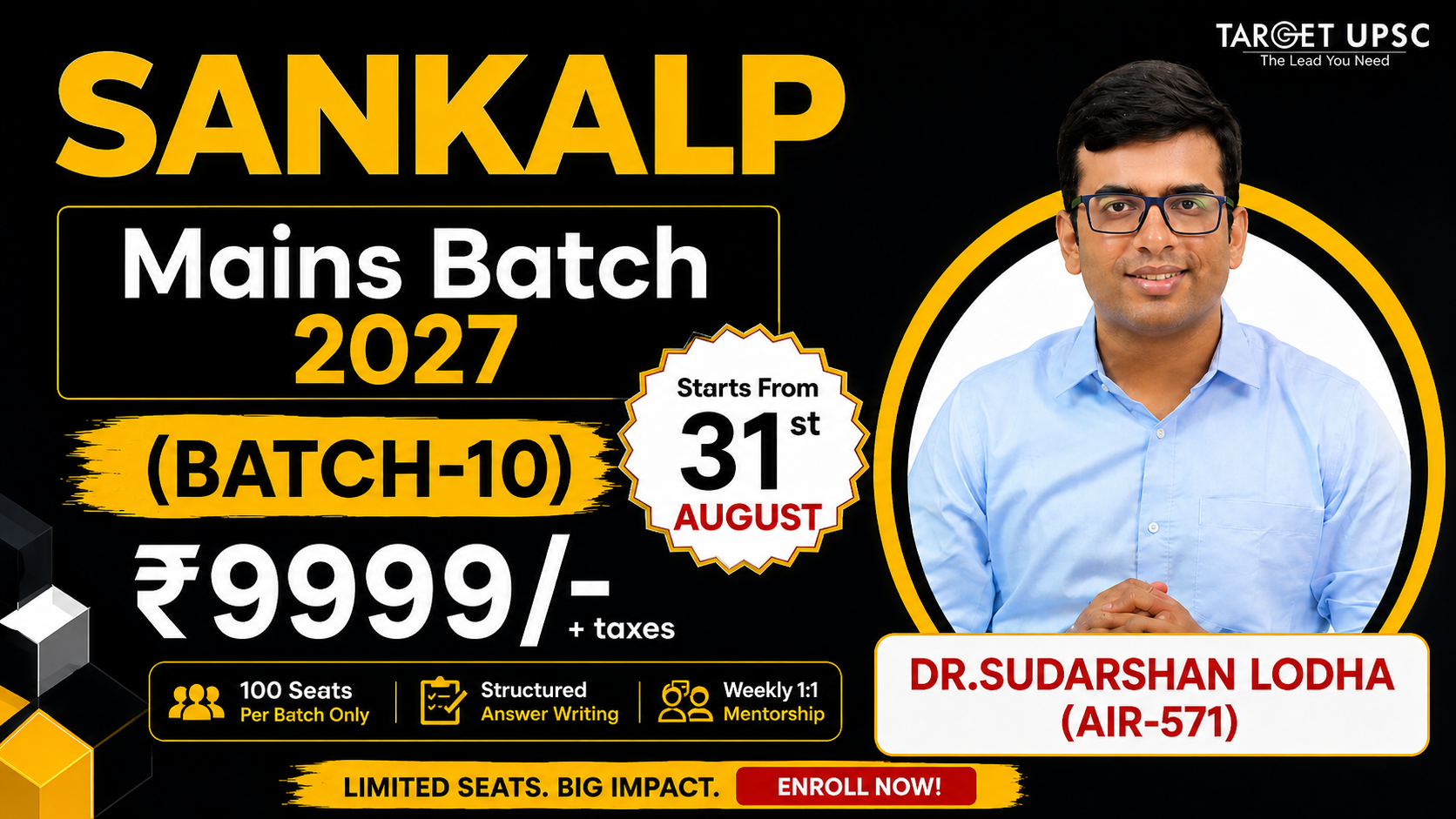 Sankalp Mains Integrated Program 2027 Batch 10 ( 31st Aug )