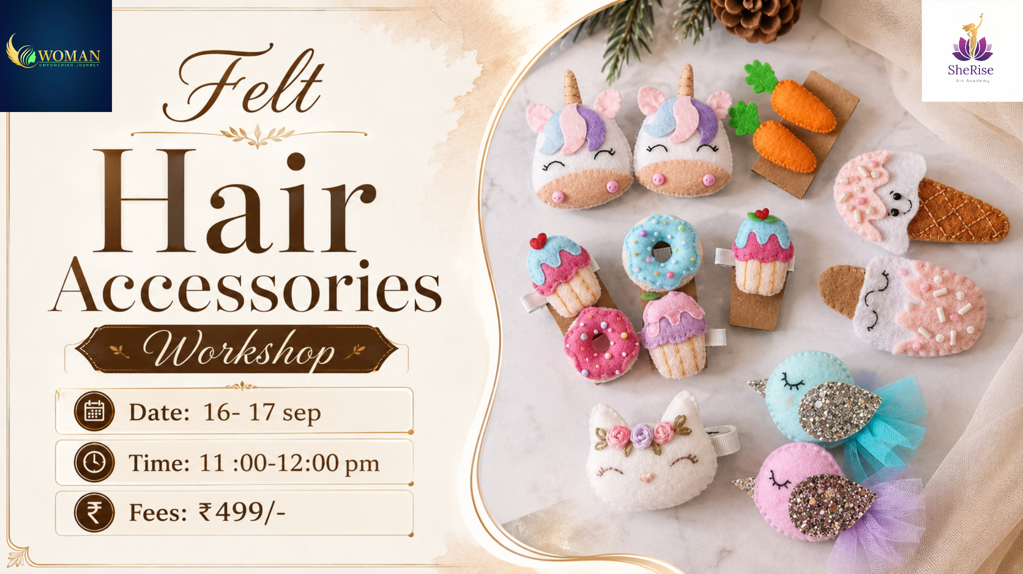 Felt Hair Accessories workshop (sep)