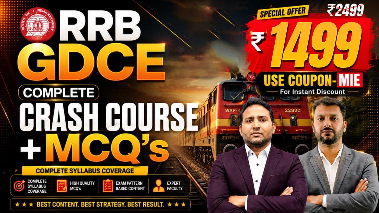  RRB GDCE JE (Technical) Complete Crash Course + MCQ Practice