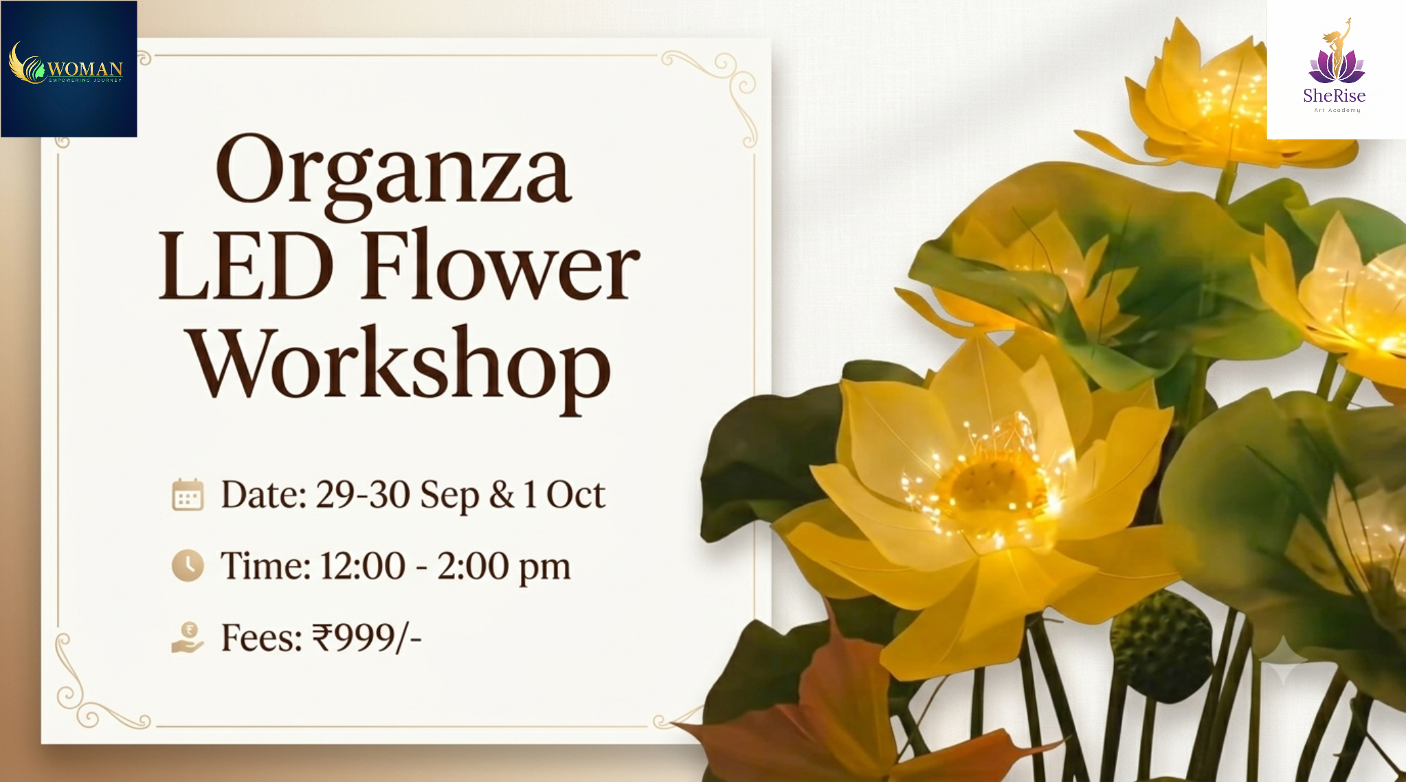 Organza Led flower workshop (sep)