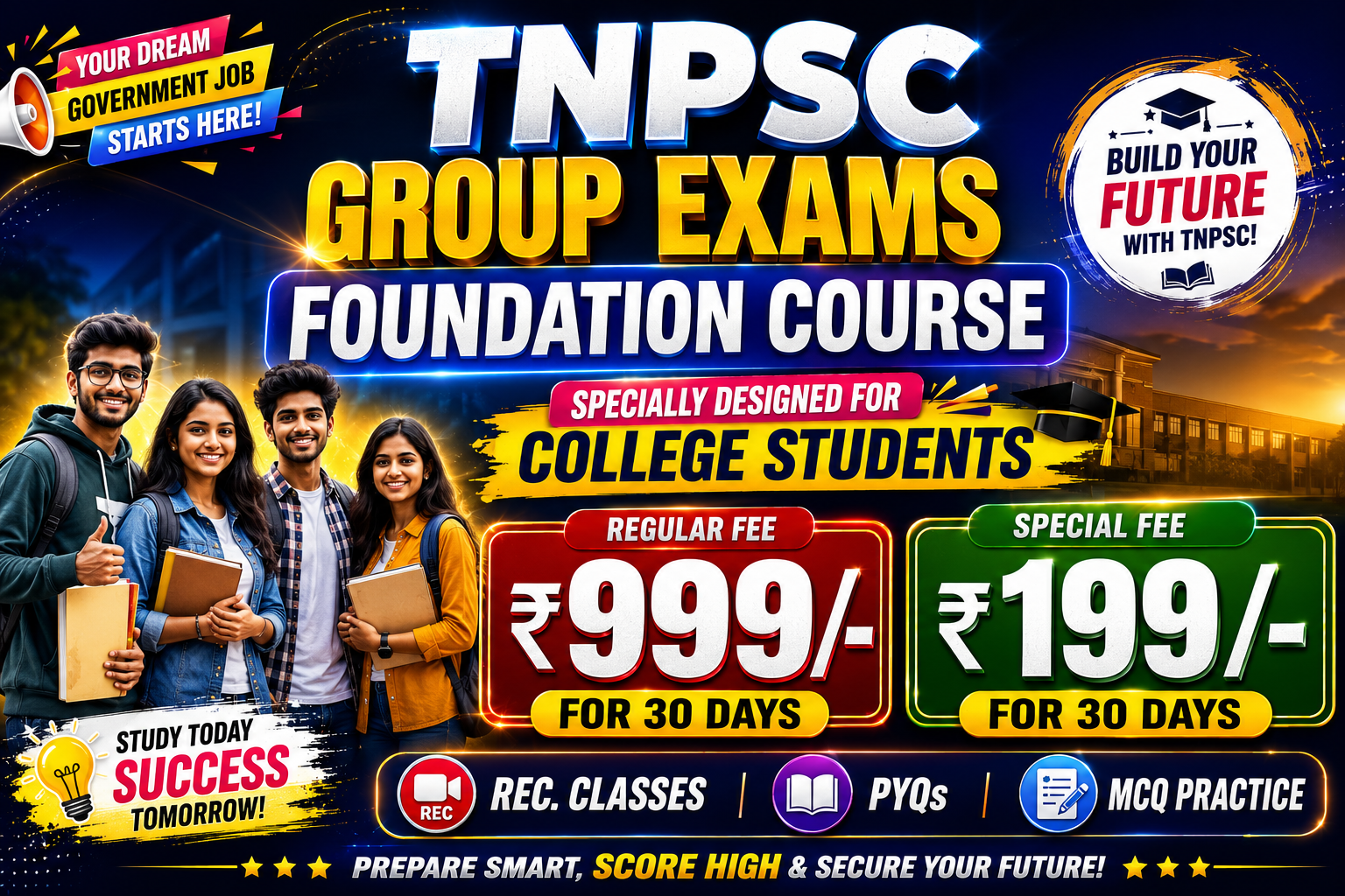 Tnpsc Group Exams Foundation Course