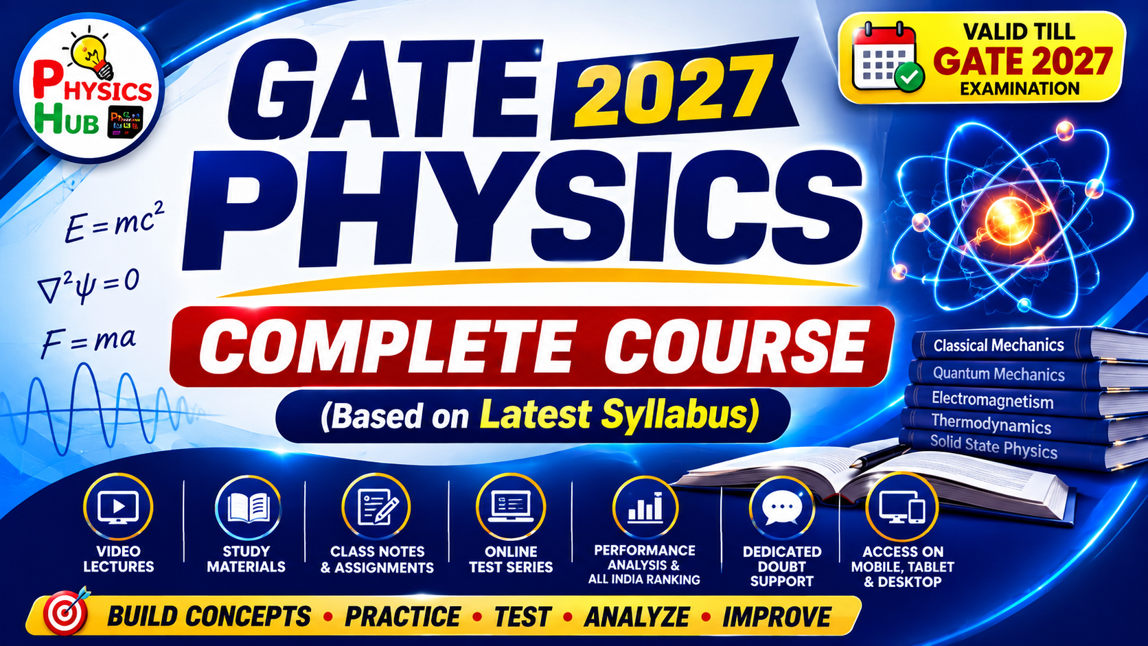 GATE 2027 Physics Complete Course (Based on Latest Syllabus)