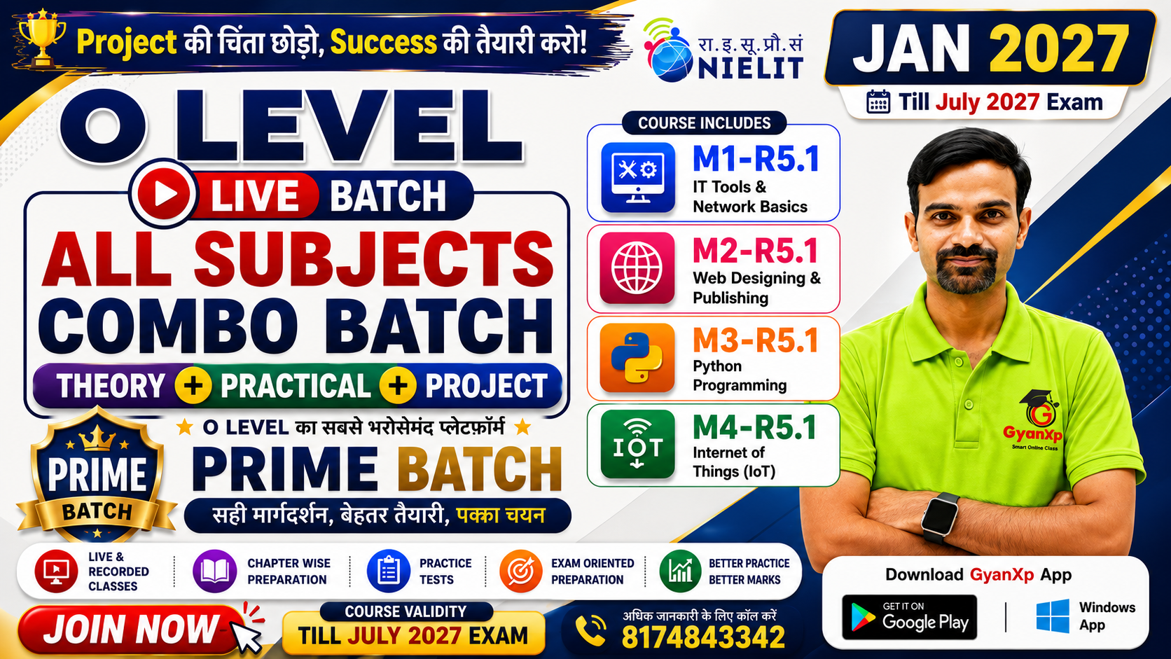 O LEVEL All Subjects LIVE Combo Pack (Theory+Practical+Project)  2027