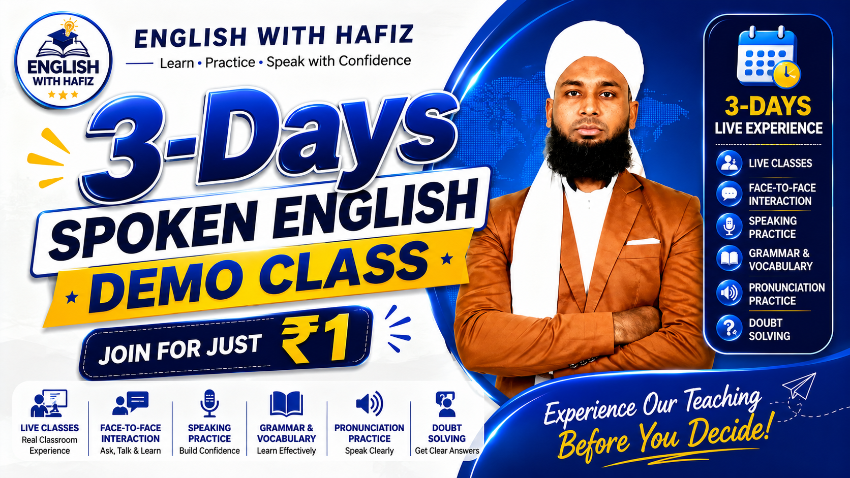 3-Days Live Spoken English Demo Class – Only ₹1
