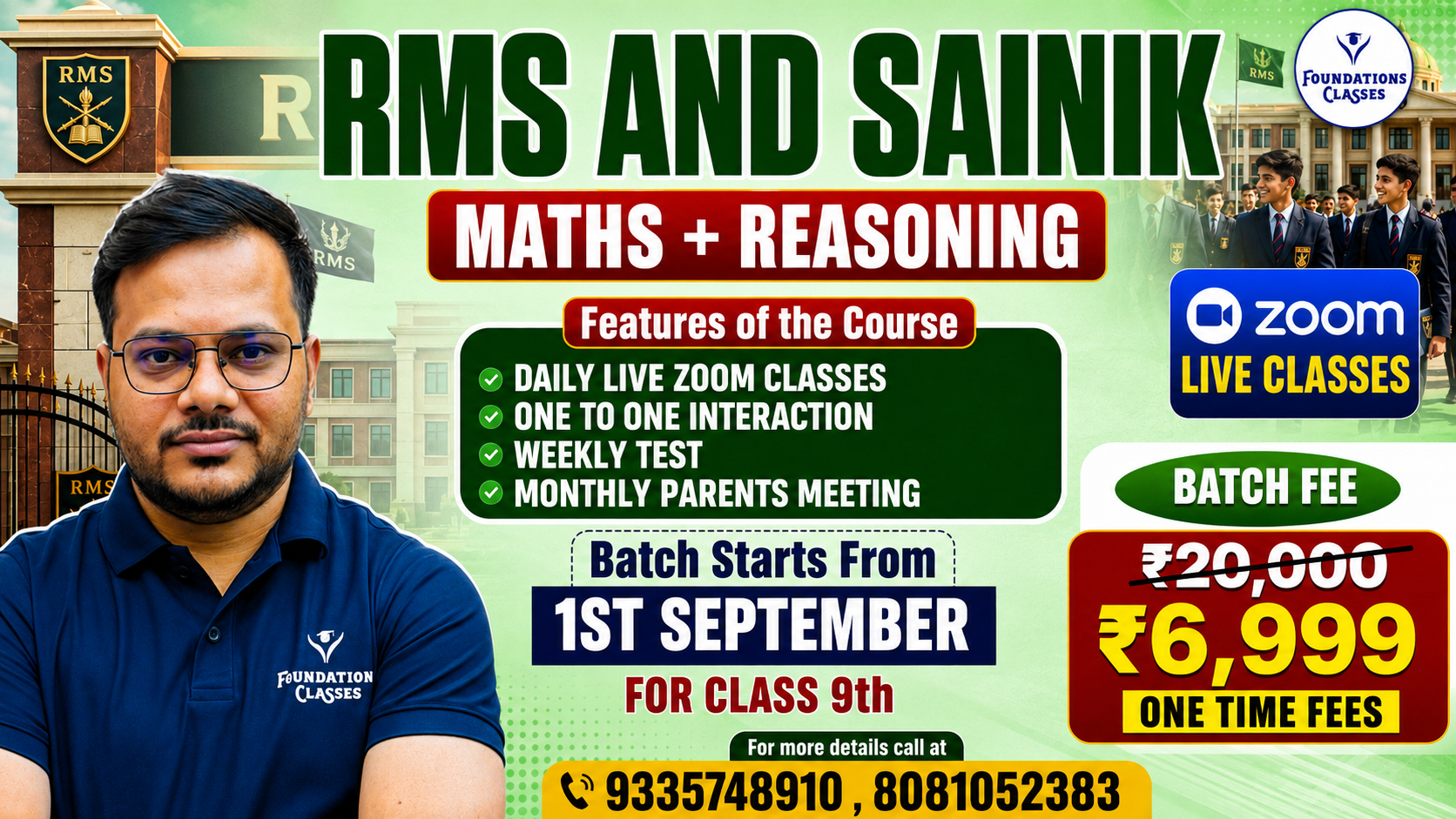 MATHS + REASONING RMS & SAINIK CLASS 9TH