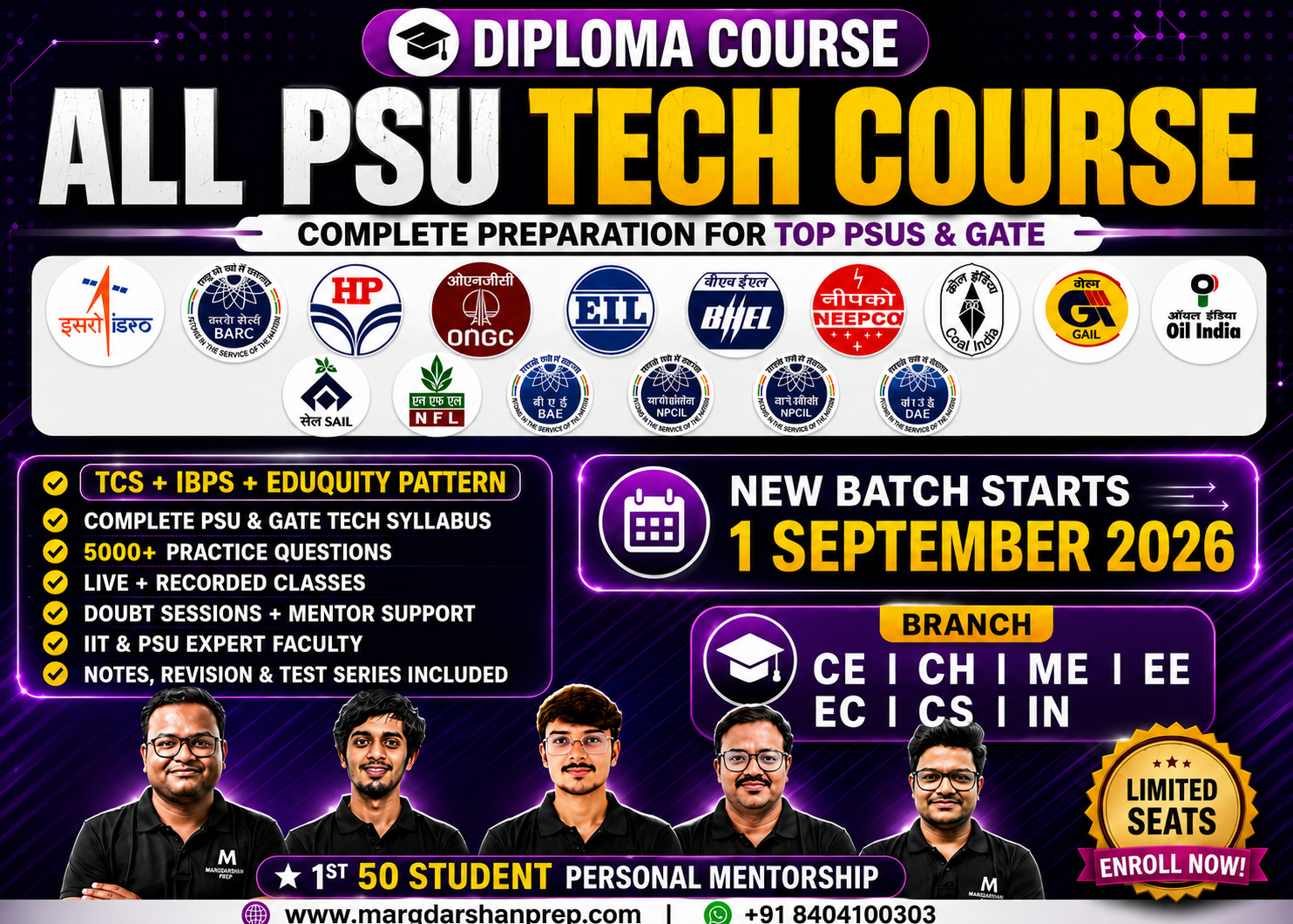 Diploma ALL PSU Exam Technical Course (TCS + IBPS + Eduquity)