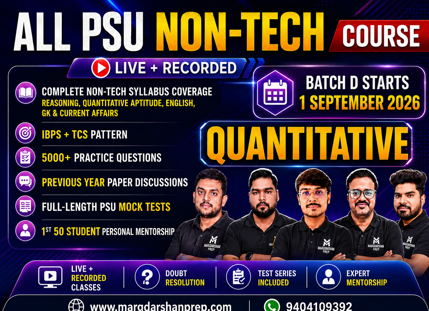 ALL PSU Exam Non Tech Course (TCS + IBPS)