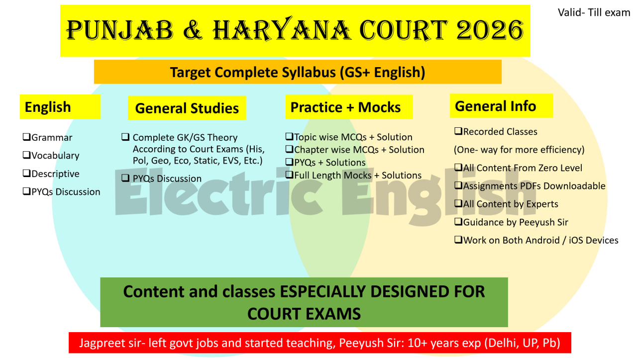 Punjab & Haryana Court Full Syllabus Batch