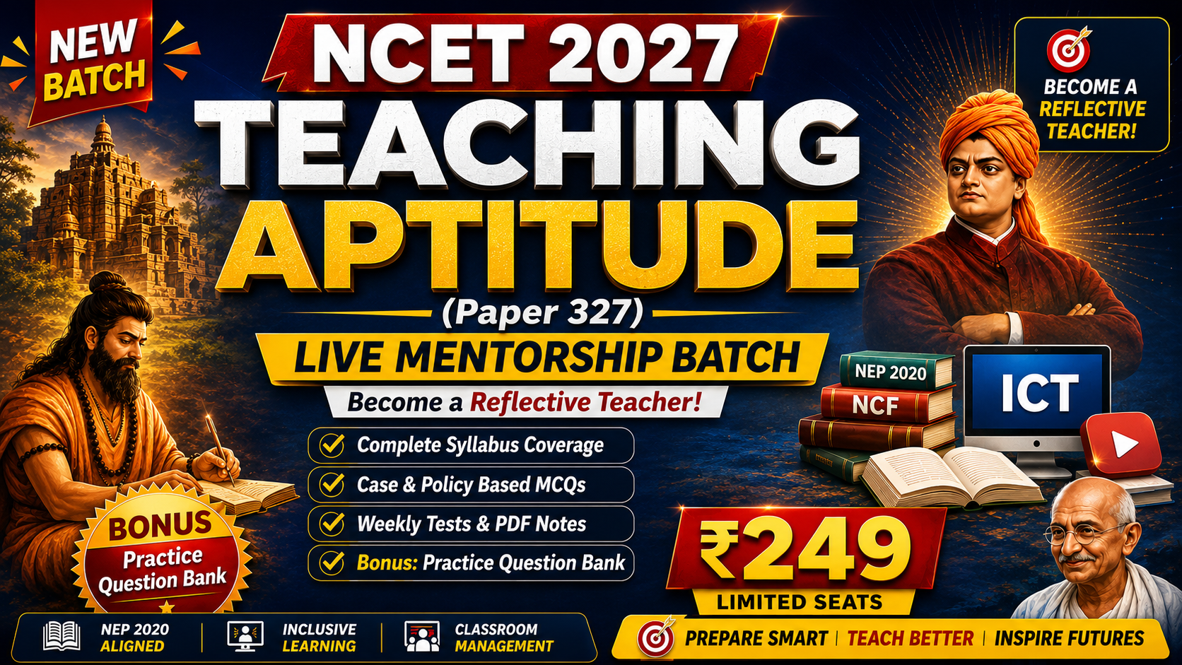 NCET 2027 Teaching Aptitude Live Structured Mentorship Batch