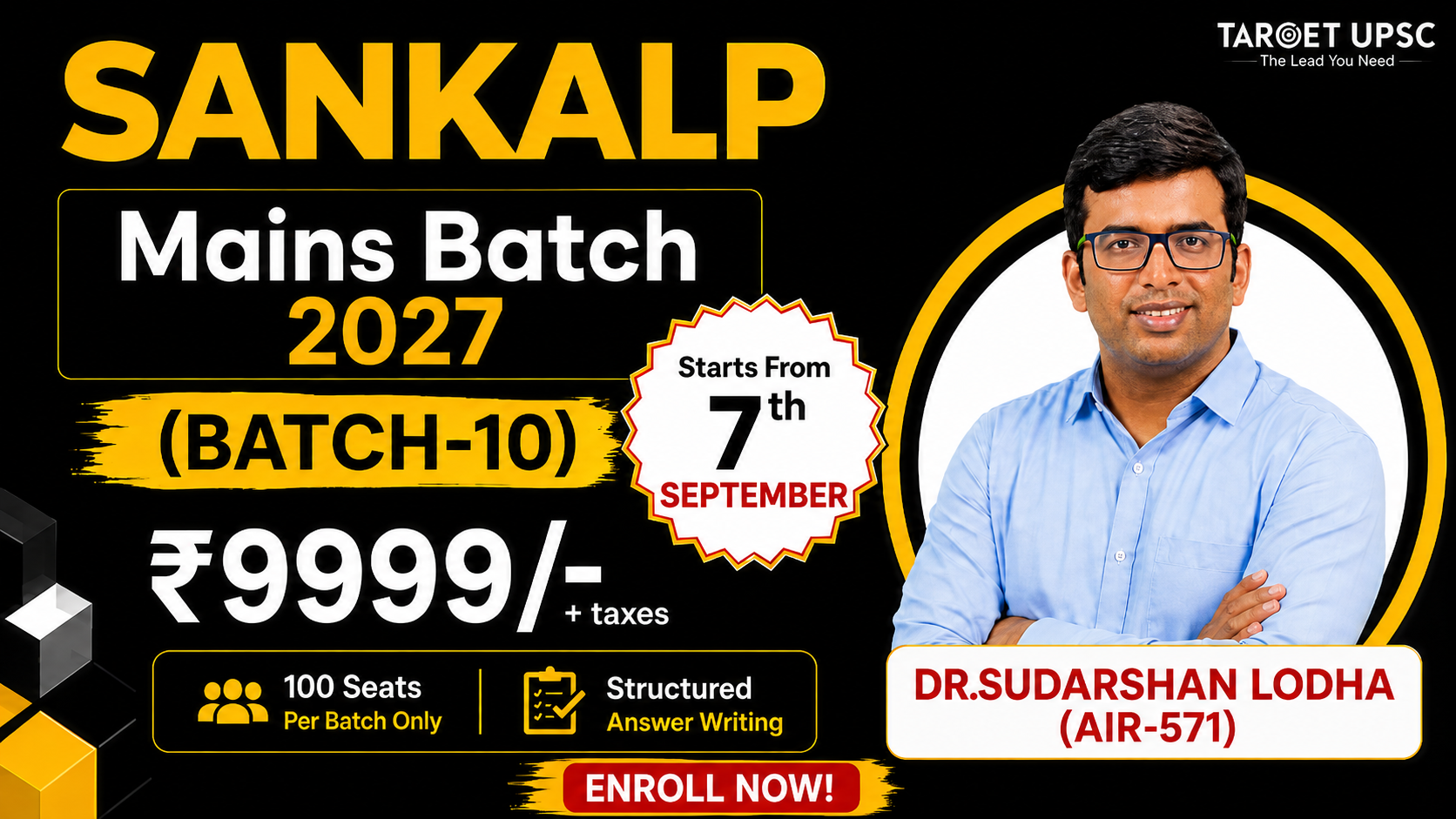 Sankalp Mains Integrated Program 2027 Batch 10 ( 7th Sept )