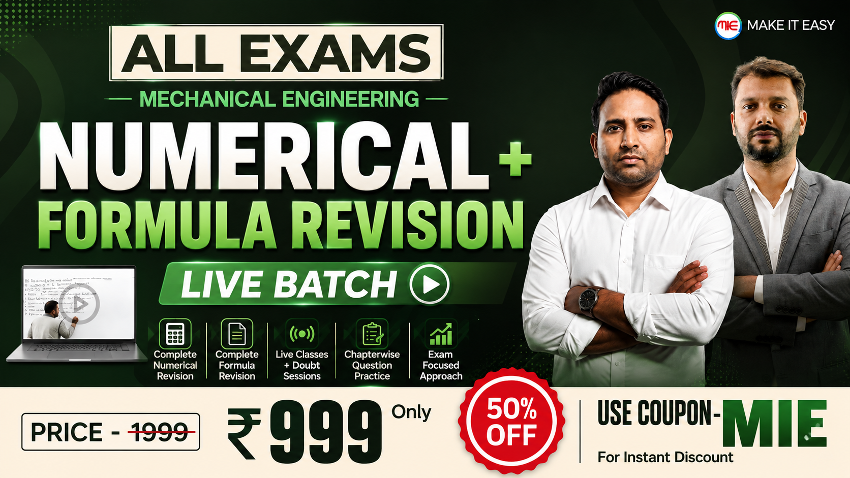 Complete Numerical with Formula Revision Live Batch
