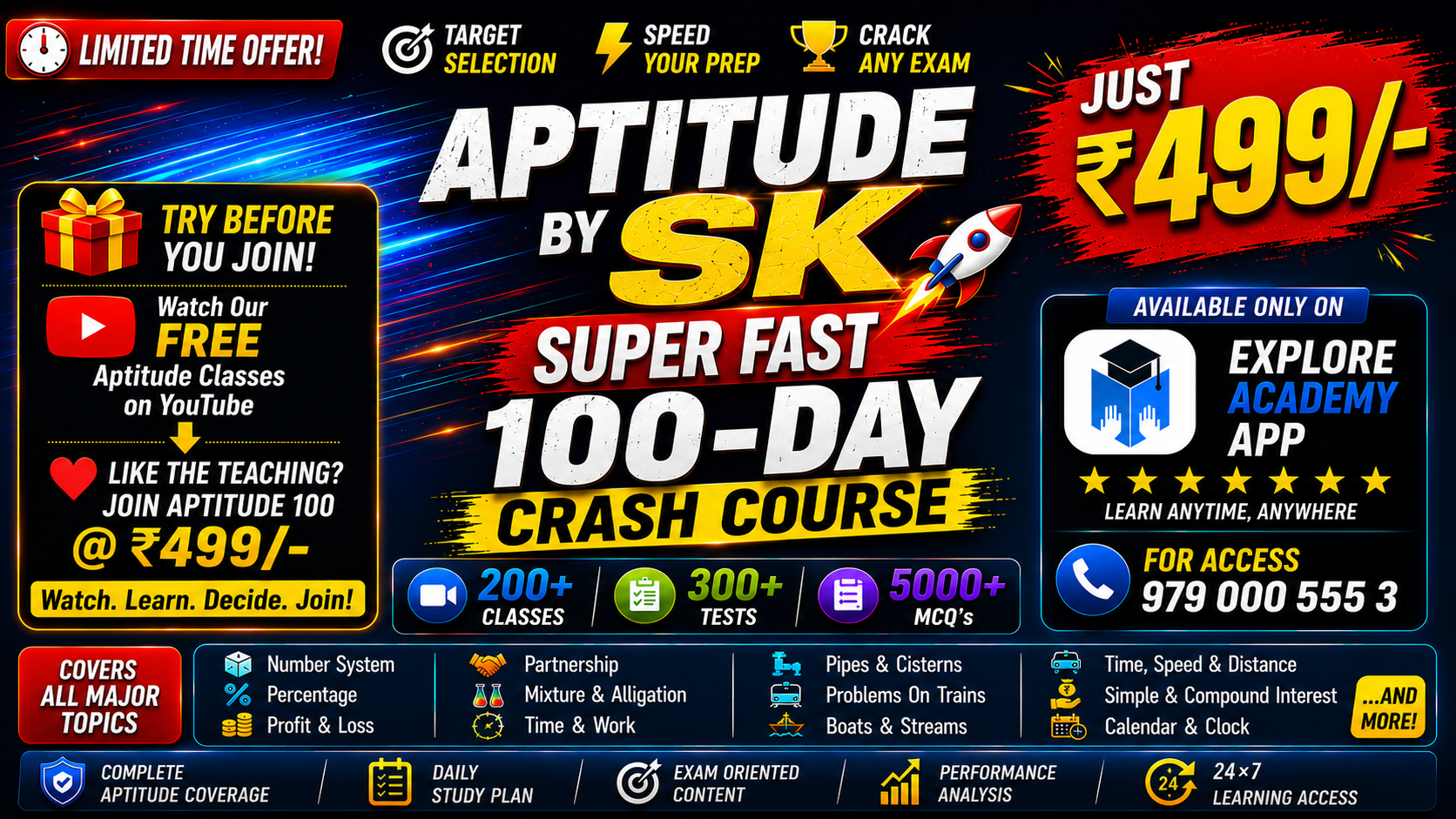 🎓 Aptitude By SK - 🚀 SUPER FAST 100-DAY CRASH COURSE JUST ₹499/-