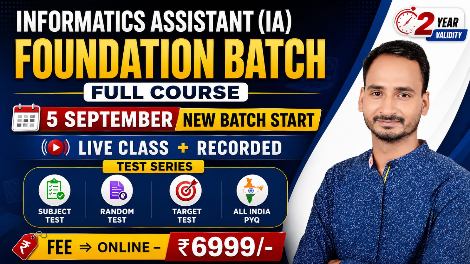 IA/सूचना सहायक New Foundation Batch 2026-27