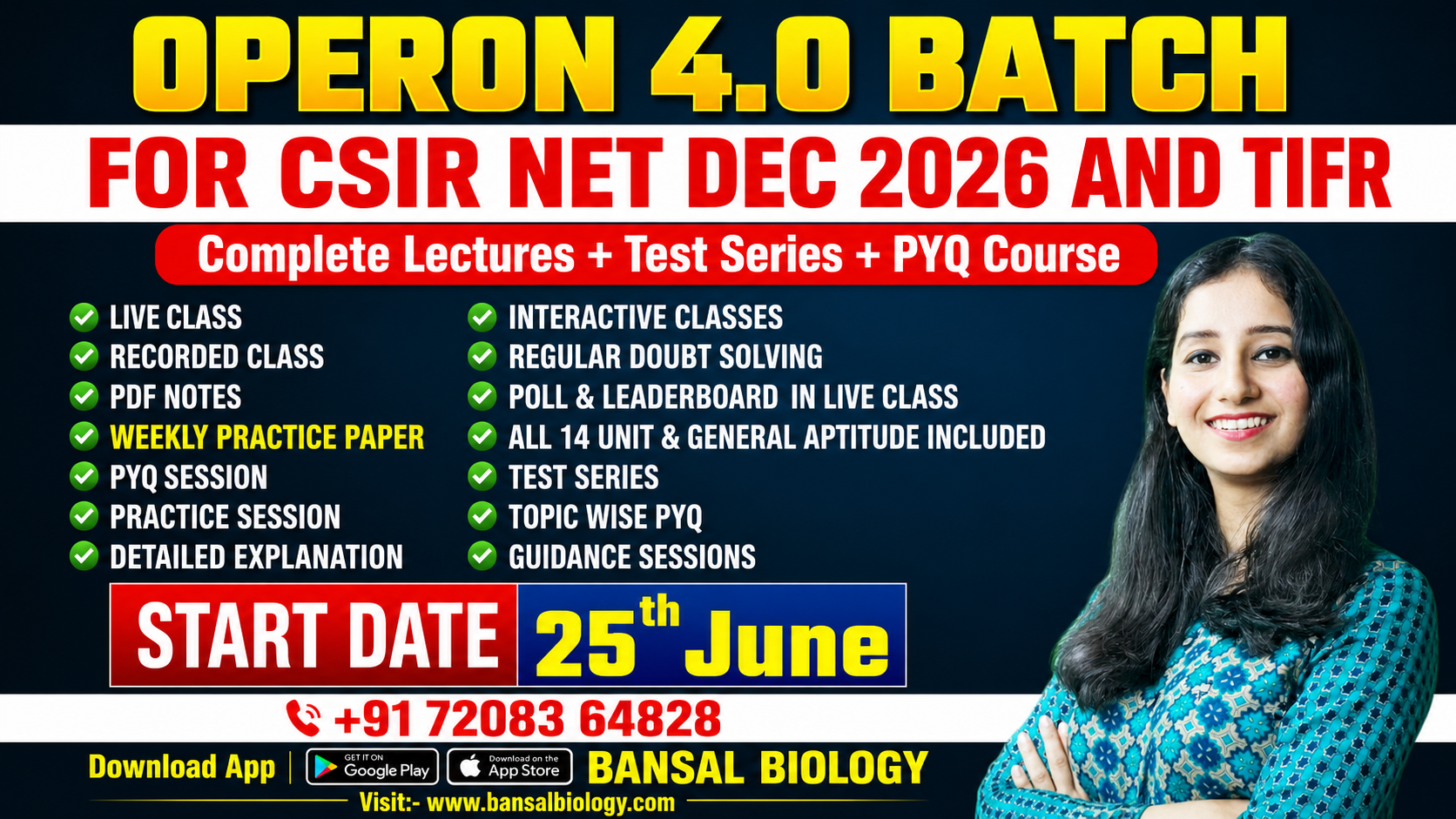 OPERON 4.0 BATCH FOR CSIR NET DEC 2026 AND TIFR 2027
