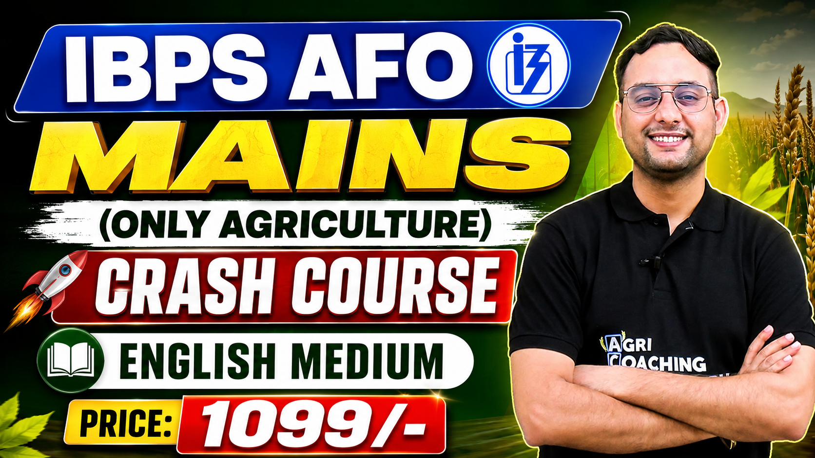 AFO Mains Crash Course (English Medium) Only Agri