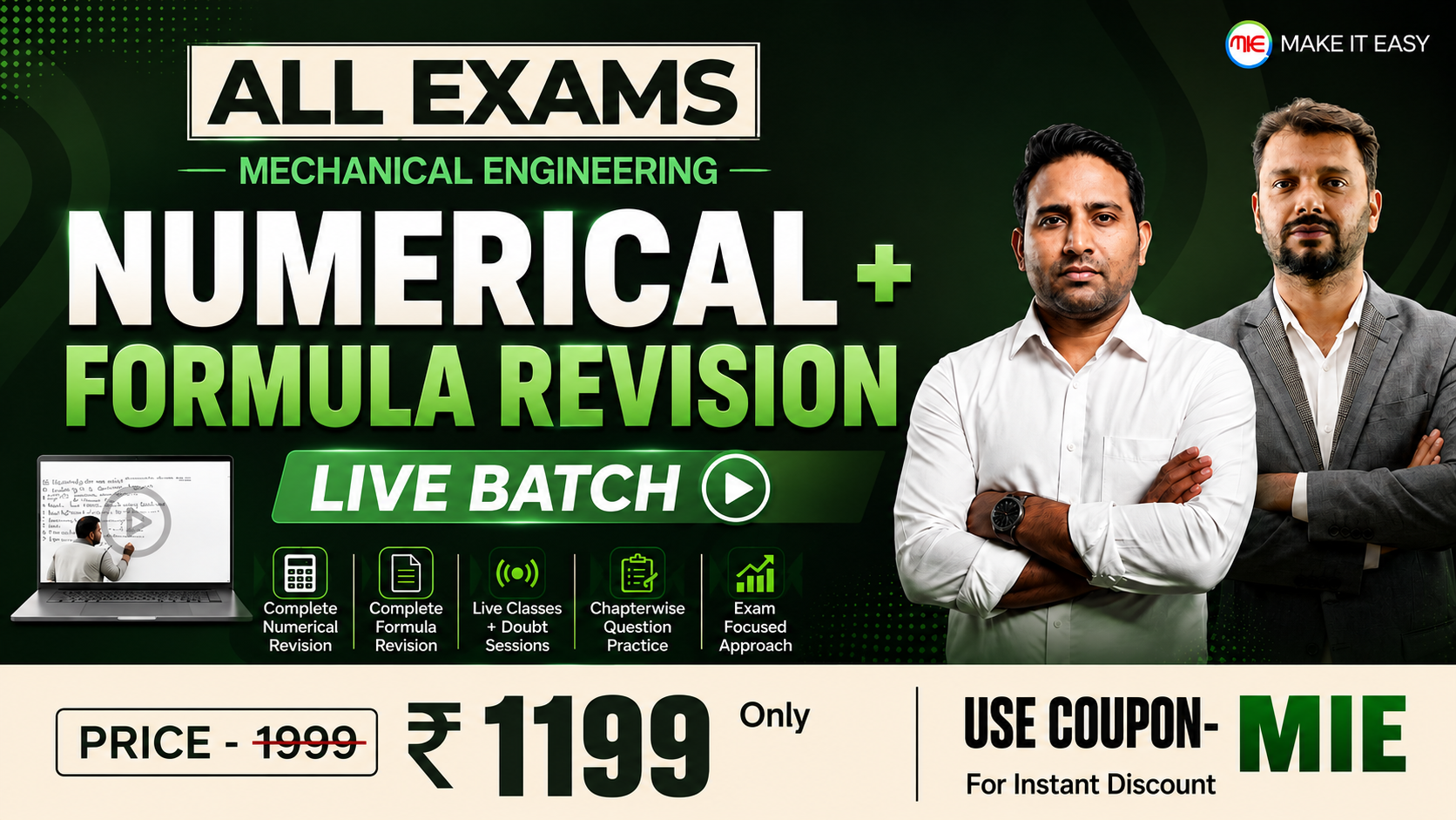 Complete Numerical with Formula Revision Live Batch