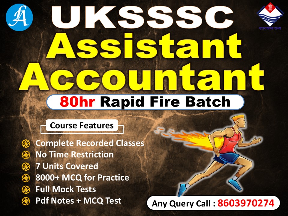 UKSSSC Assistant Accountant 80hrs Rapid Fire Batch 2026 | By Vikash Sir