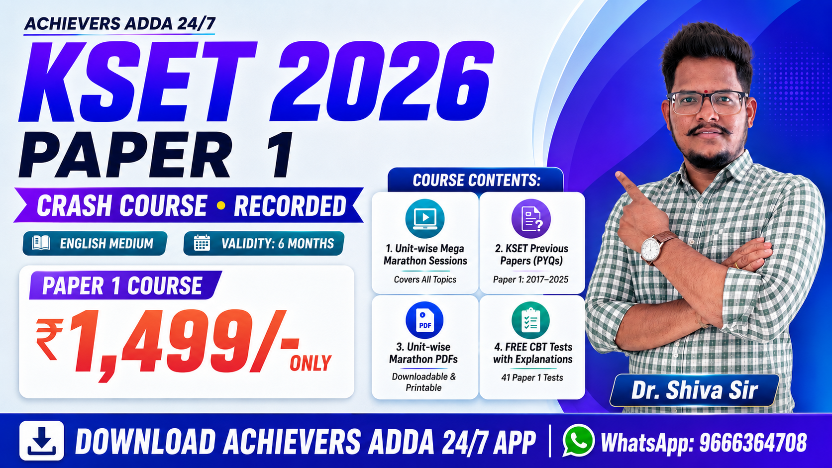 KSET 2026 Paper 1 Crash Course (Recorded)