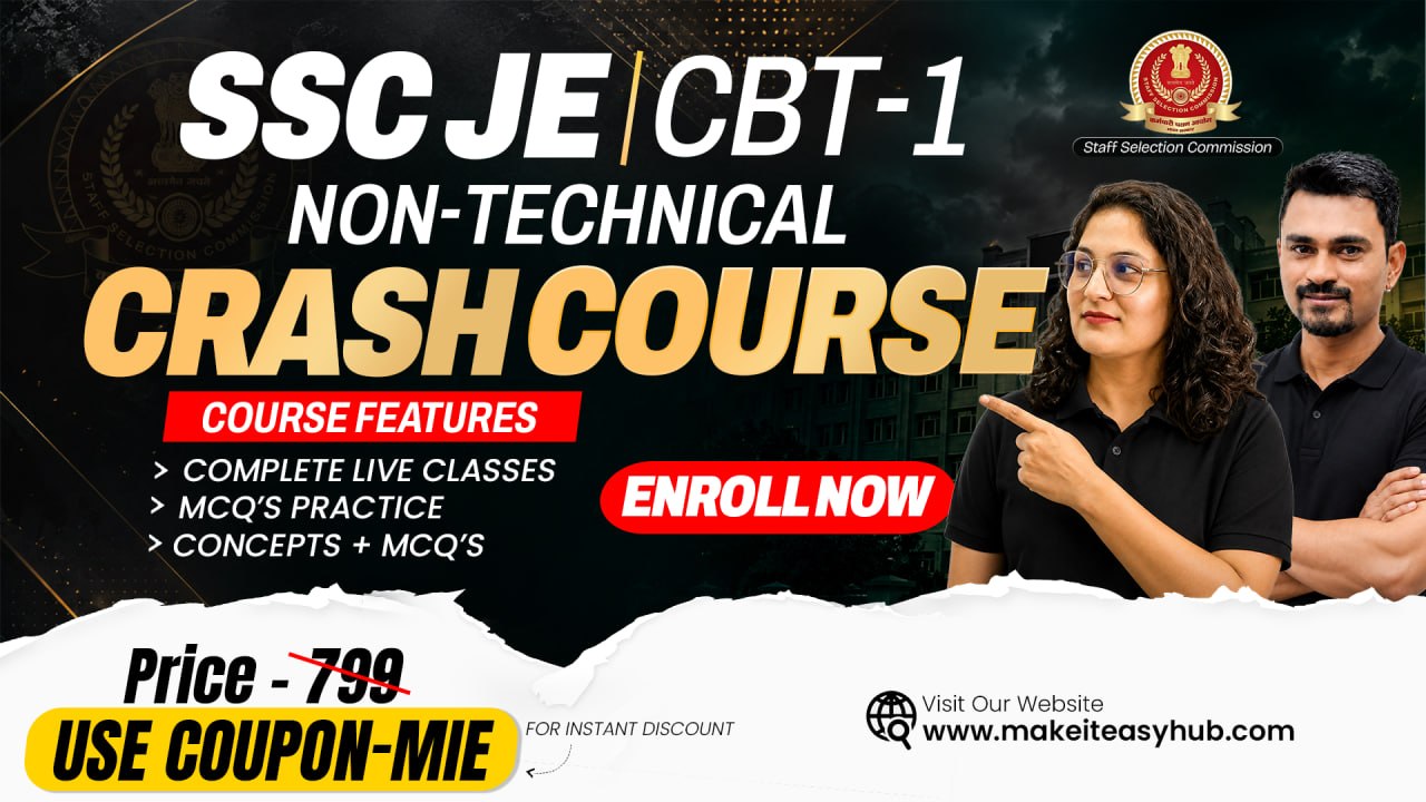 SSC JE 2026 (Non Tech) Crash course