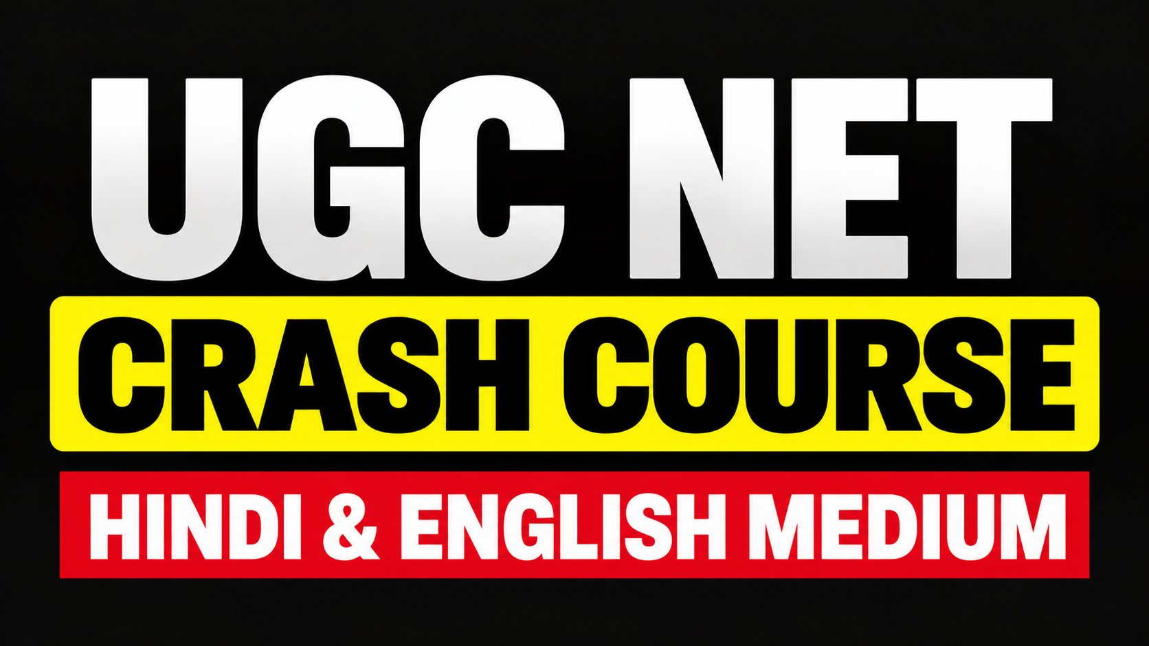 UGC NET JRF 2026 CRASH COURSE