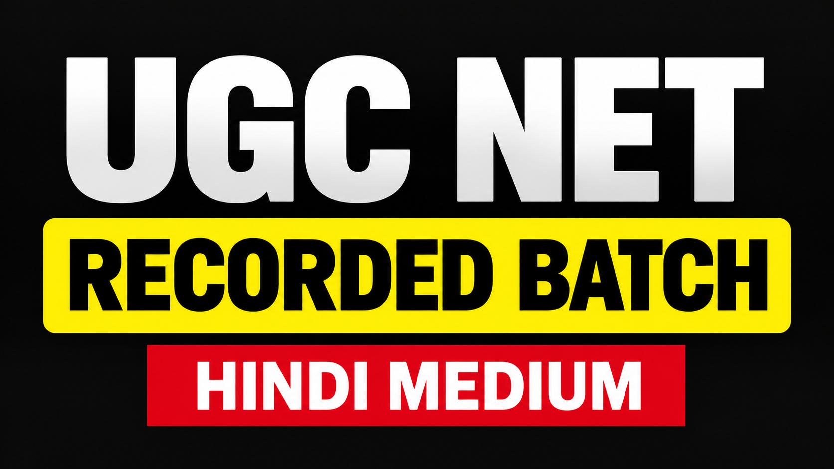 UGC NET JRF RECORDED BATCH