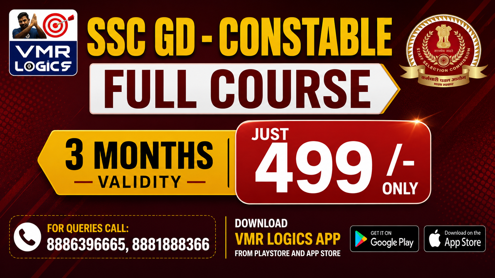 SSC GD CONSTABLE  3 MONTHS FULL COURSE***