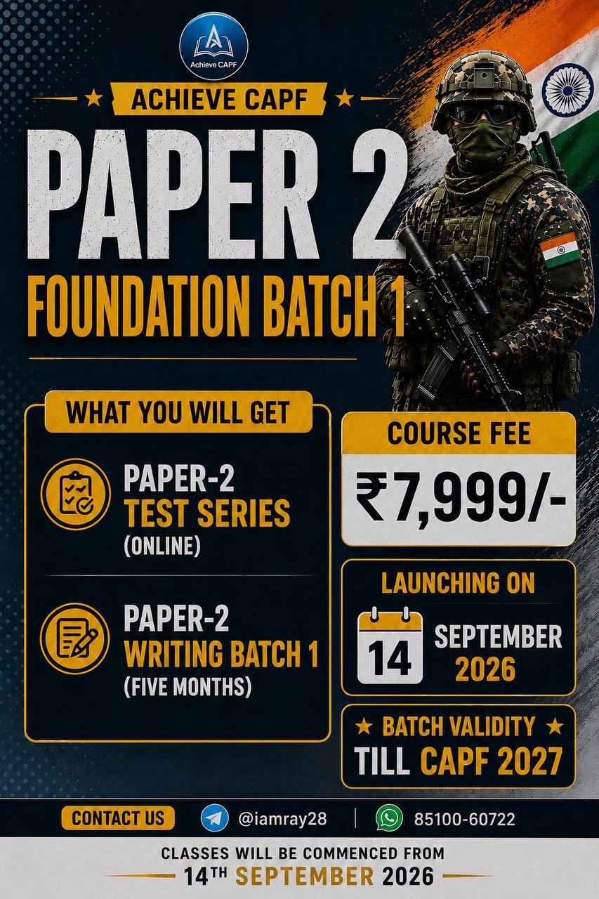 PAPER-2 FOUNDATION BATCH 2027