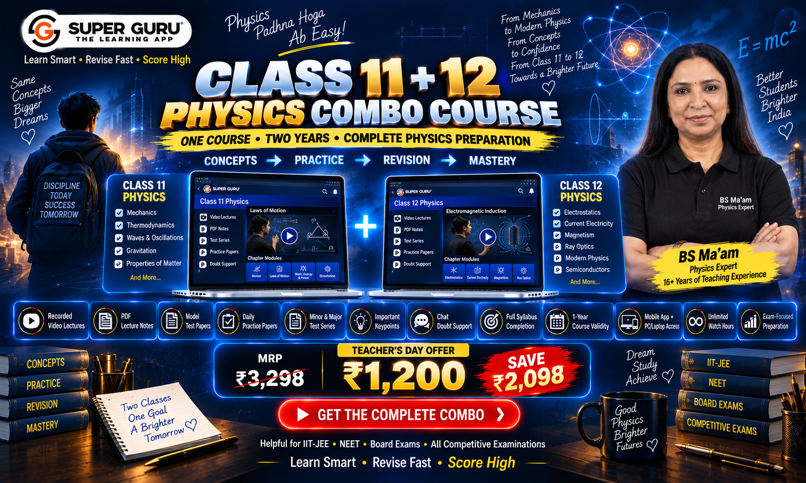 11th + 12th Class Hindi Medium Complete Physics Course | B.S. MA'AM