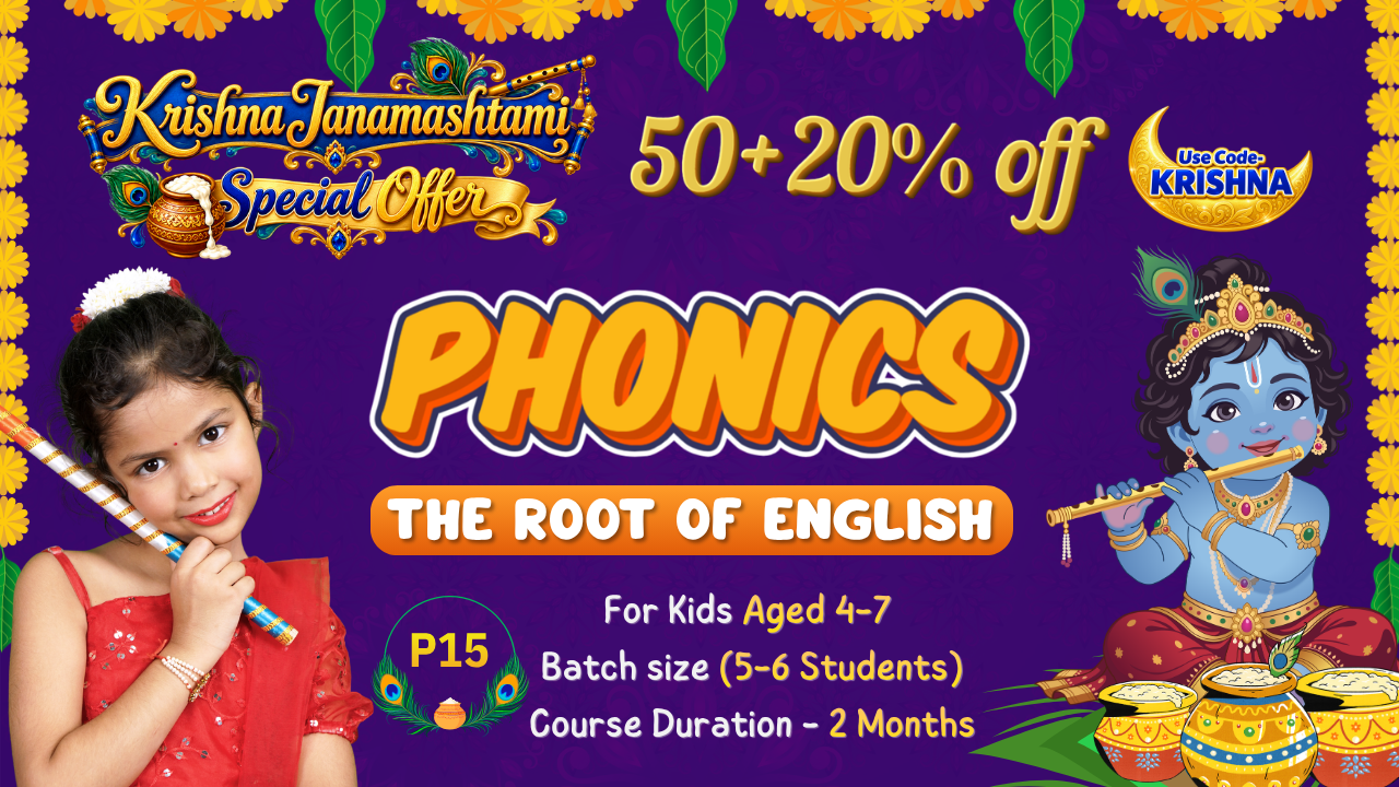  2-Month Phonetics Course on Zoom (P15 = 4-7 Year)