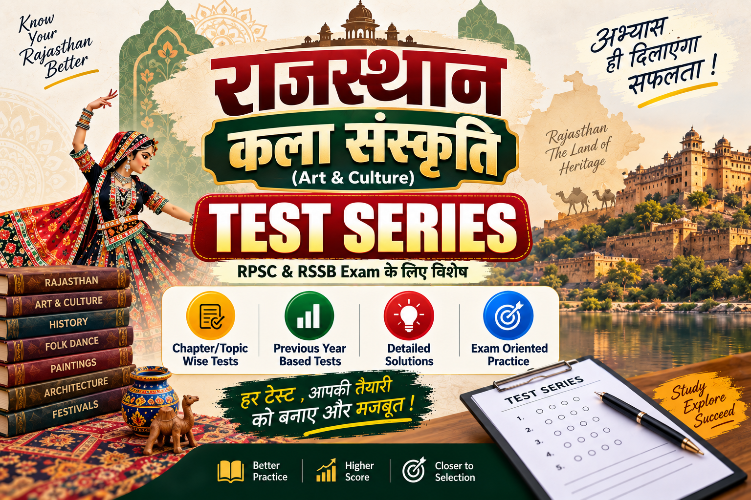 राजस्थान कला-संस्कृति (Art & Culture) Test Series