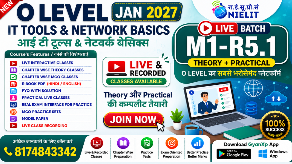 IT Tools & Network Basics (M1-R5.1) LIVE Batch JAN 2027