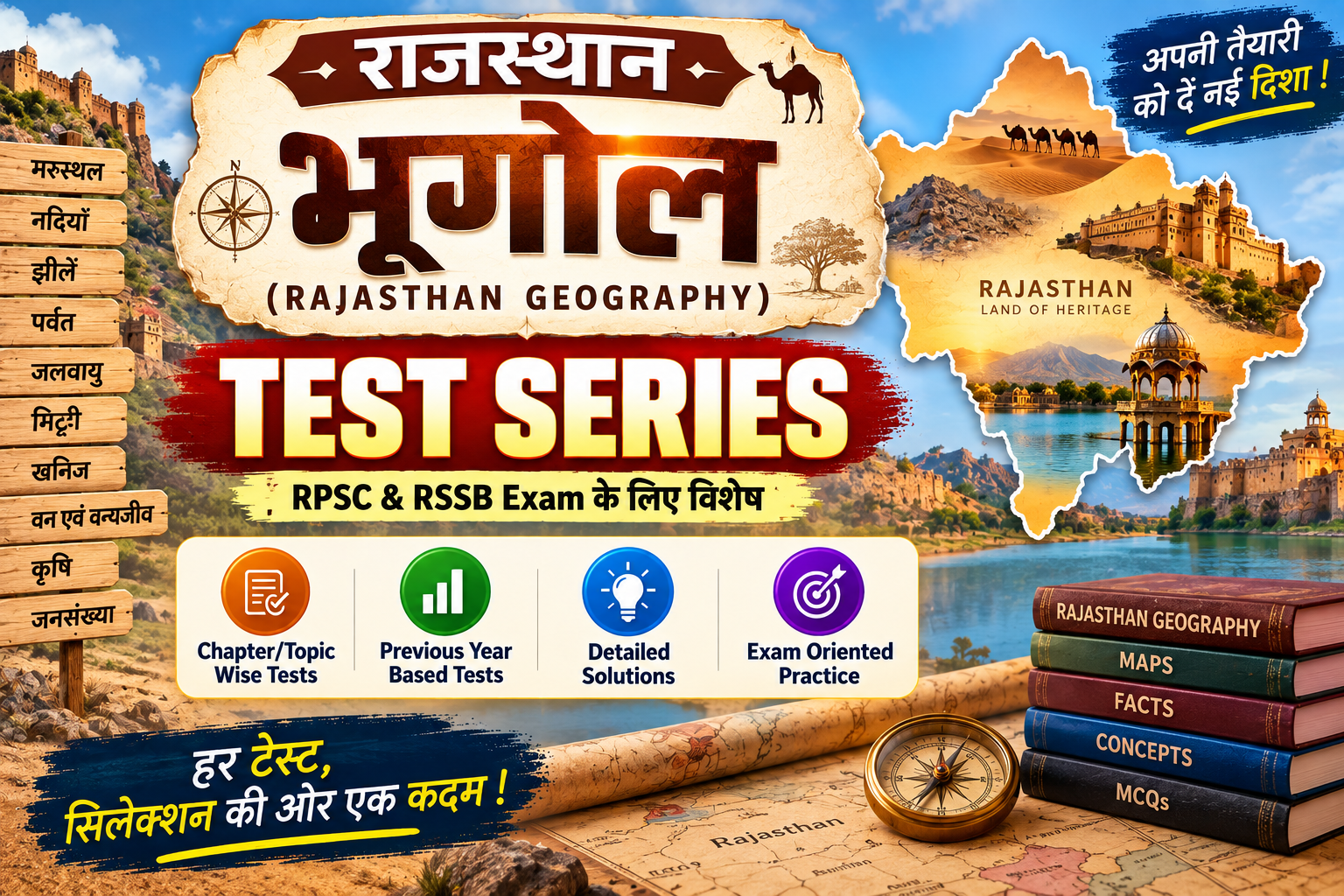 राजस्थान भूगोल (Geography) Test Series
