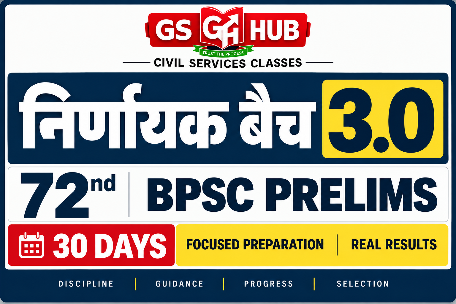 निर्णायक बैच 3.0  (Online )- 72nd BPSC Prelims 30 Days Mentorship Program 