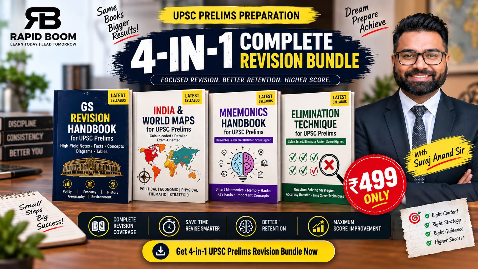 4-in-1 UPSC Prelims Revision Bundle