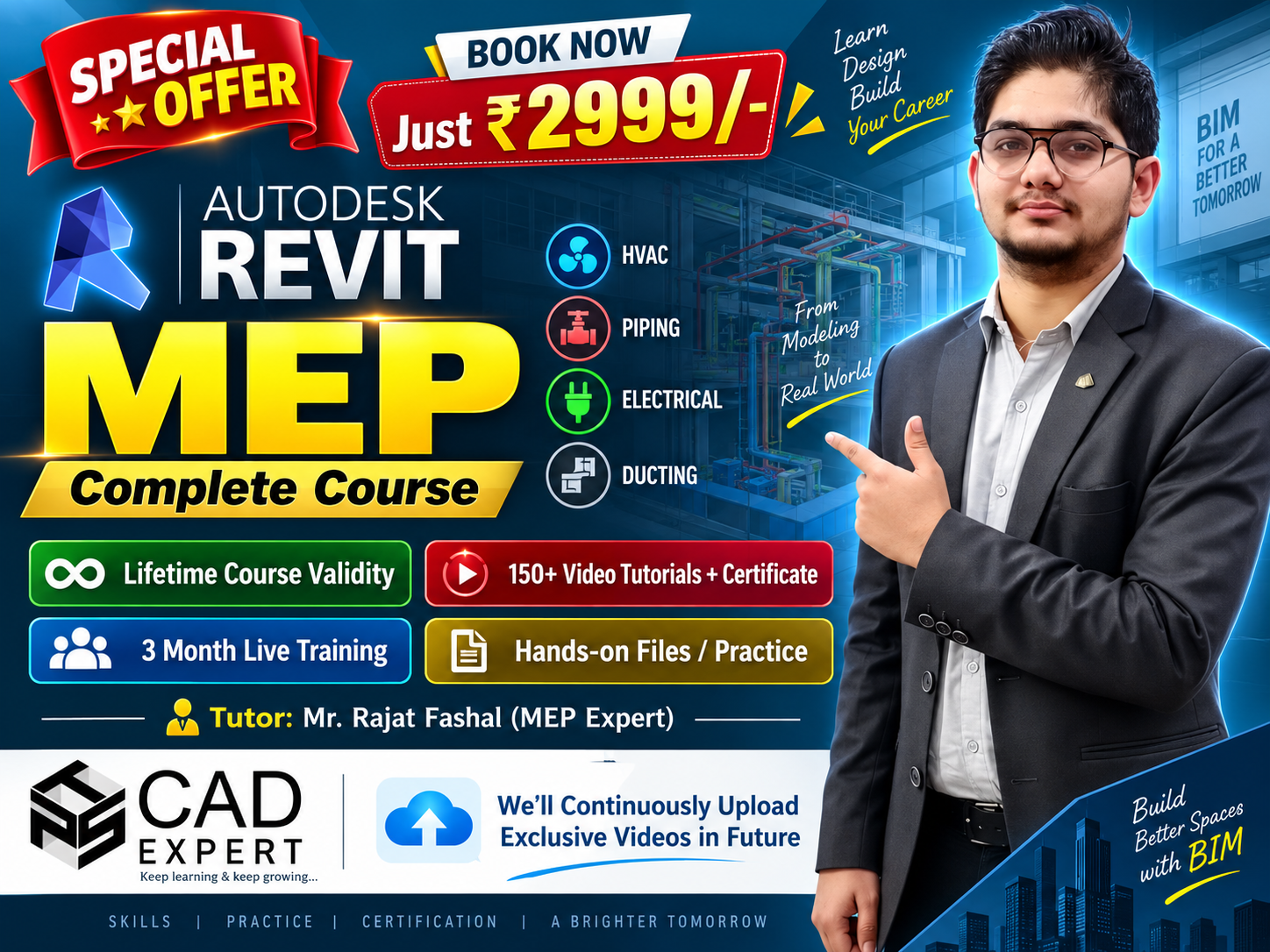 Revit MEP Professional Course | Mechanical, Electrical, Plumbing, Firefighting
