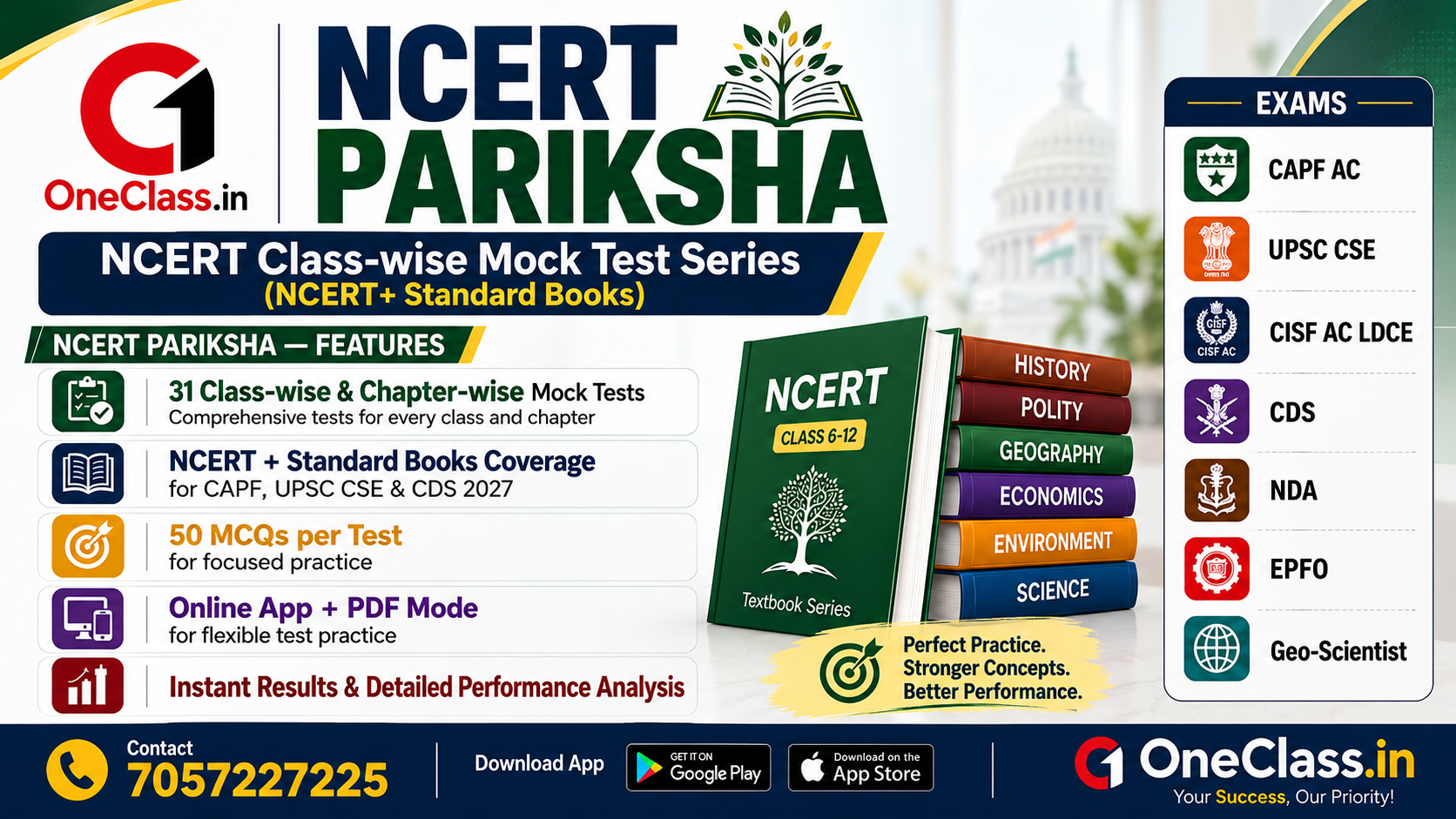 NCERT PARIKSHA: NCERT Class-wise Mock Test Series (NCERT+ Standard Books)