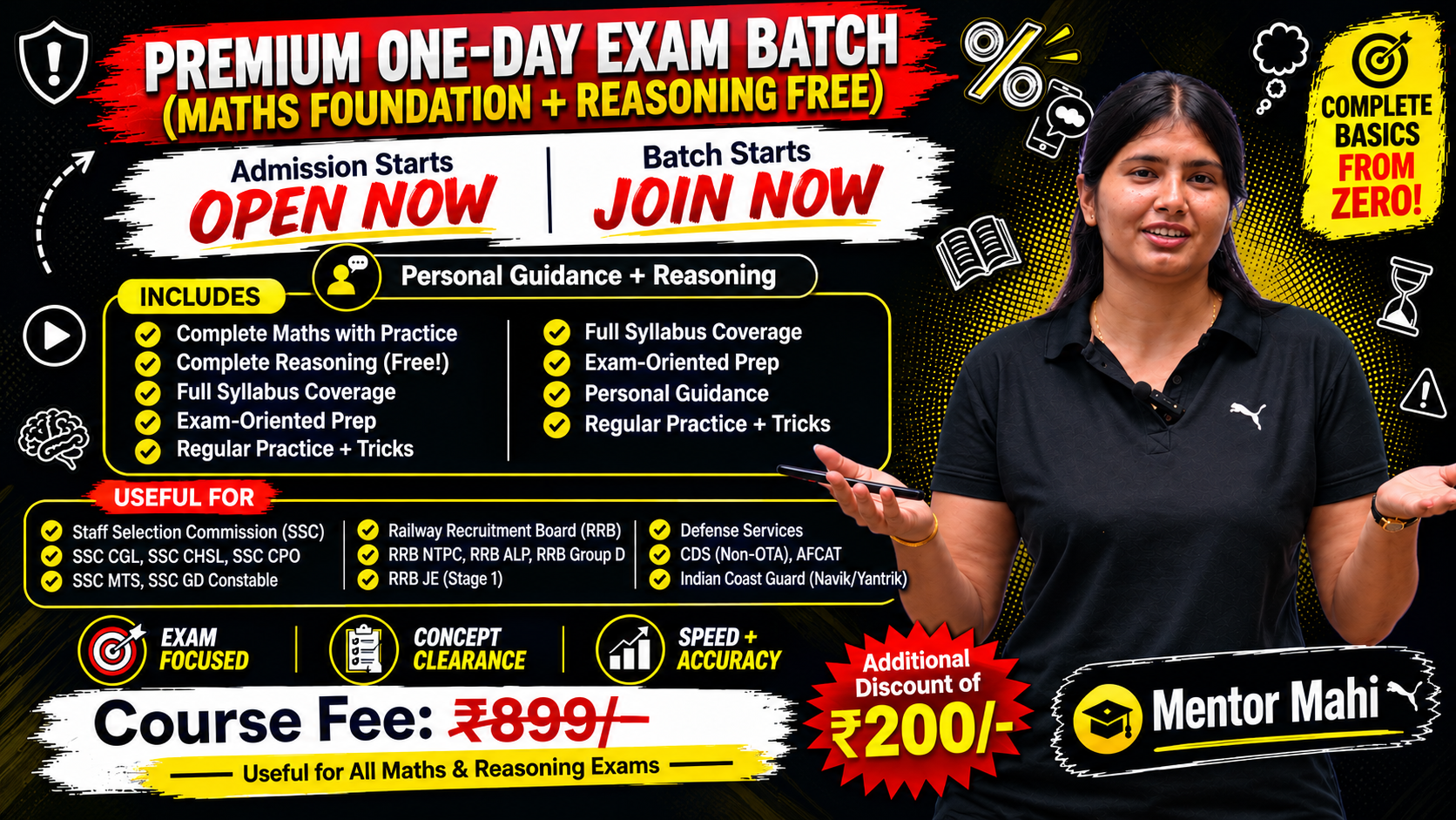 MENTOR MATHS FOUNDATION BATCH 2026 (LIVE + RECORDED)